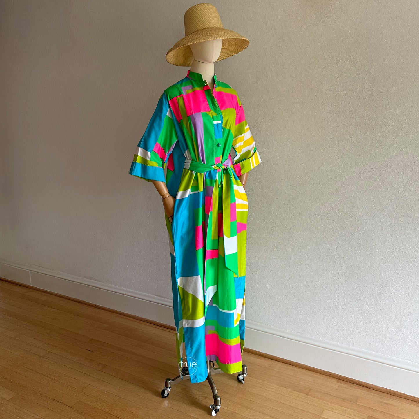 vintage 1970's caftan ...deadstock Penthouse Gallery CATHERINE OGUST cotton kaftan never worn