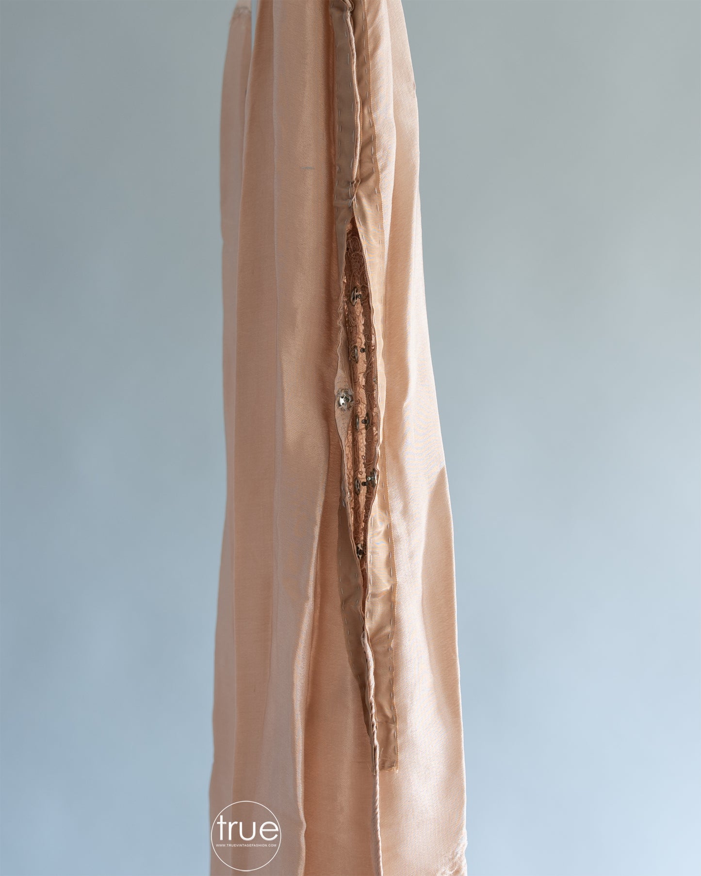 vintage 1920's - 1930's dress ...lovely nude/taupe-ish lace dress with silk flounced slip & jacket