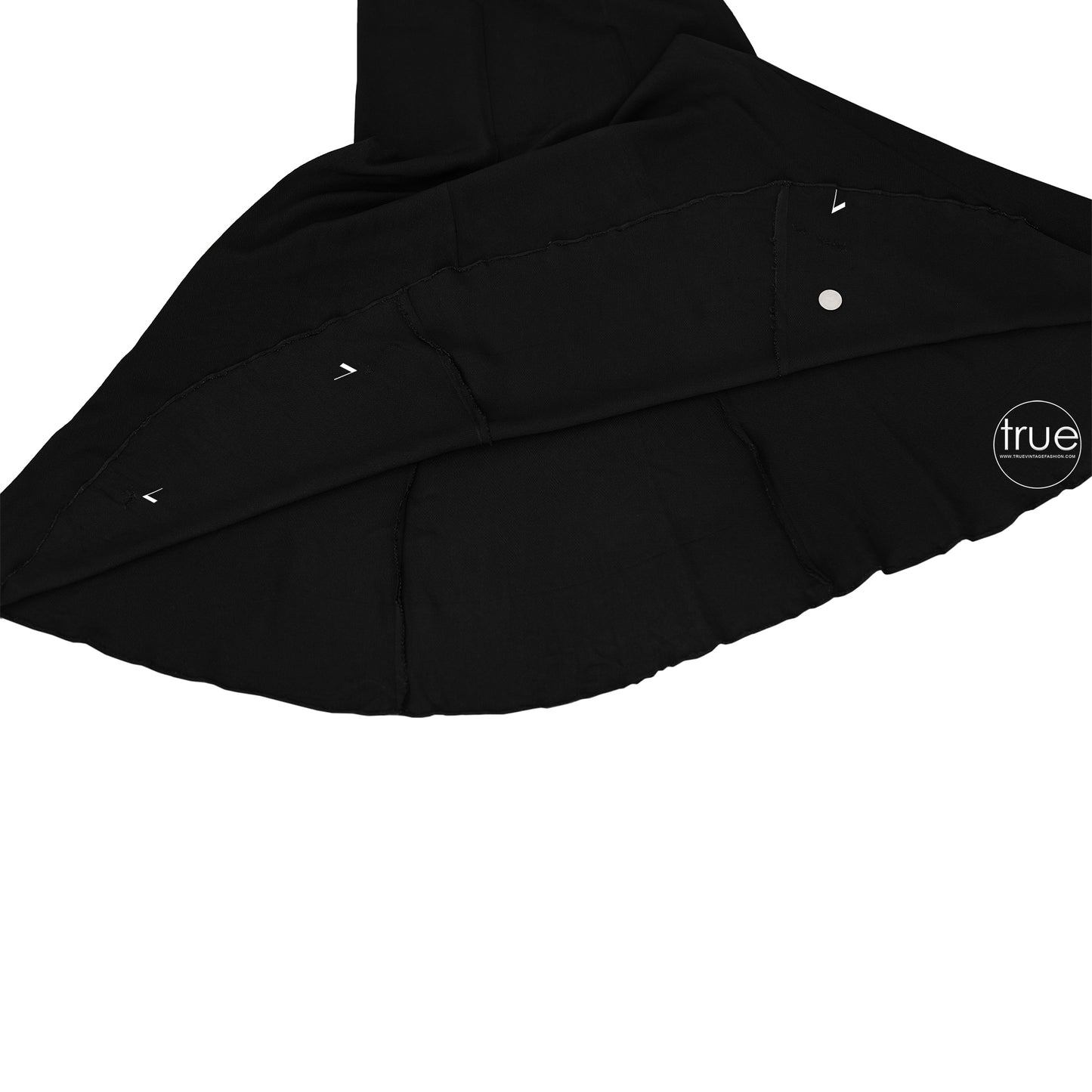 vintage 1930's dress ...designer Paul Sergeñt black crepe dress w/ flared sleeves
