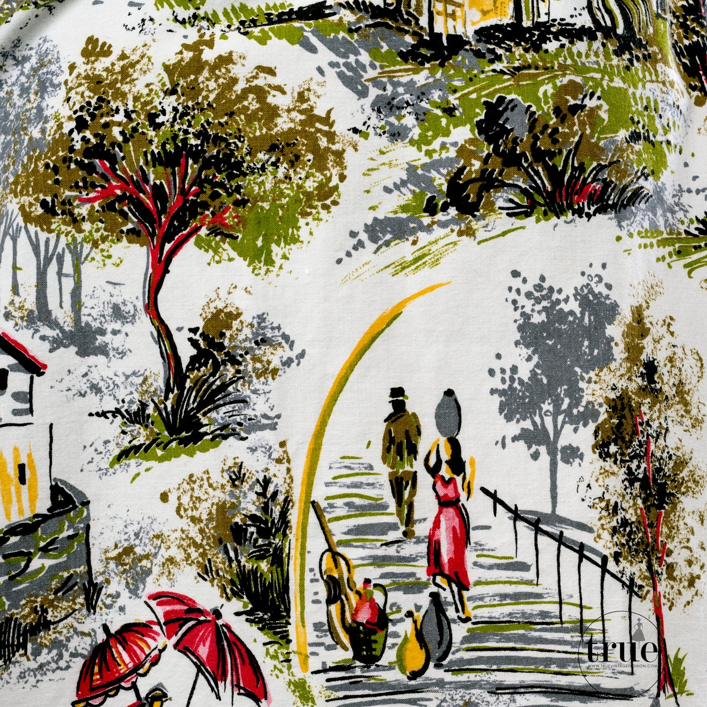 1940's novelty print sun dress