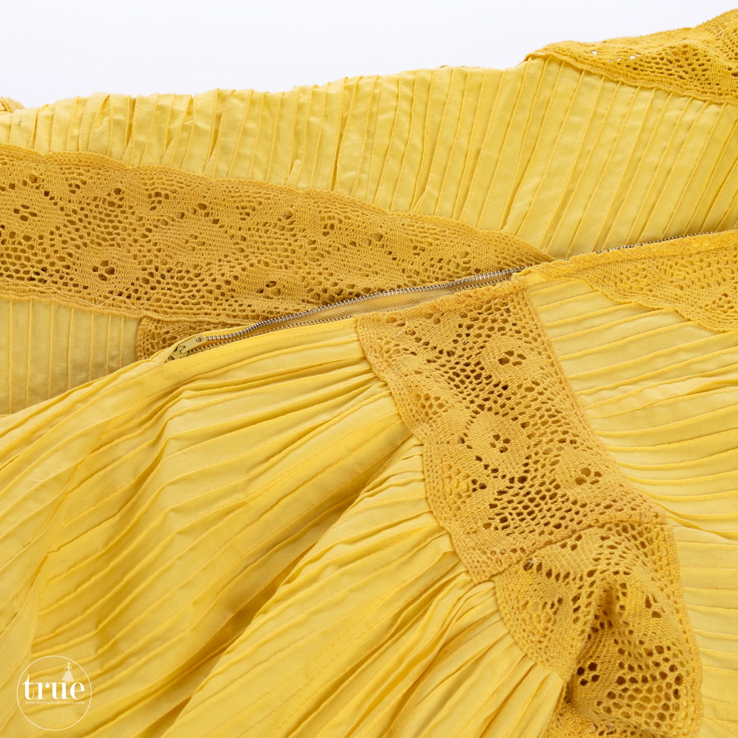 1960's yellow mexican maxi dress