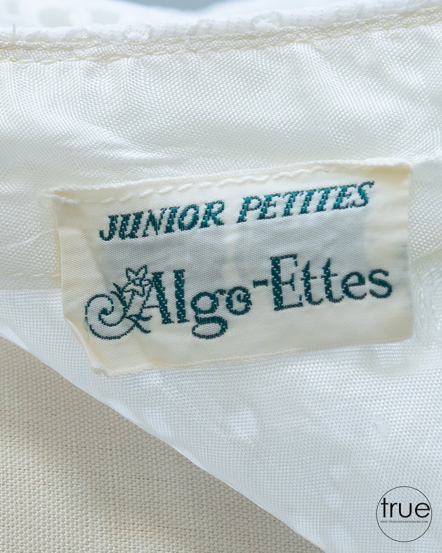 vintage 1960's dress ...sweet Algo-Ettes white eyelet halter dress