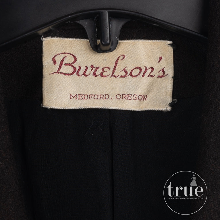 1940's Betty Hill california Burelson's jacket skirt suit