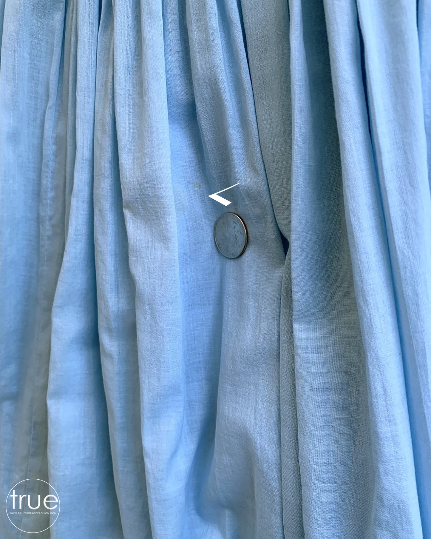 vintage 1950's dress ...easy breezy sky blue with ruffles full skirt dress