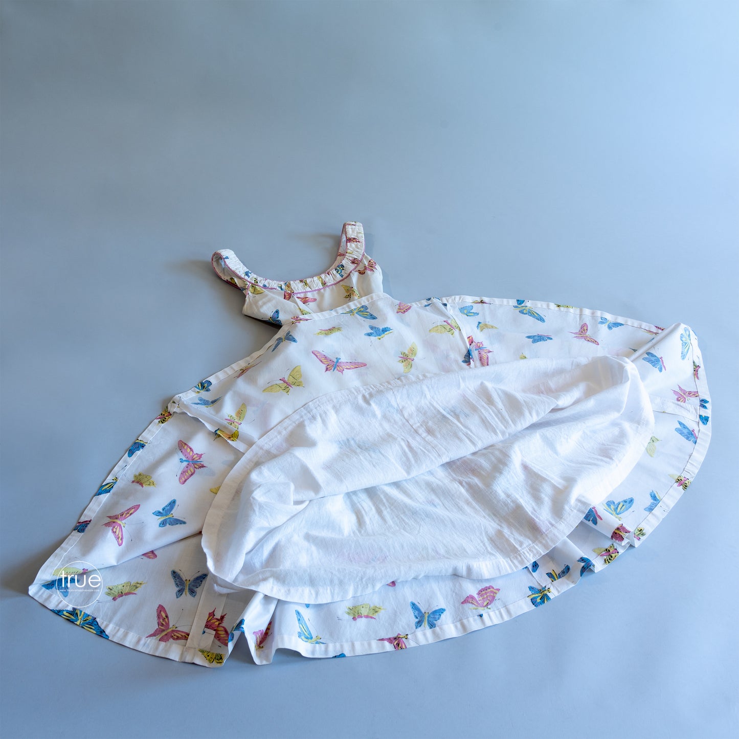 vintage 1950's dress ...garden magic BUTTERFLY novelty print cotton dress