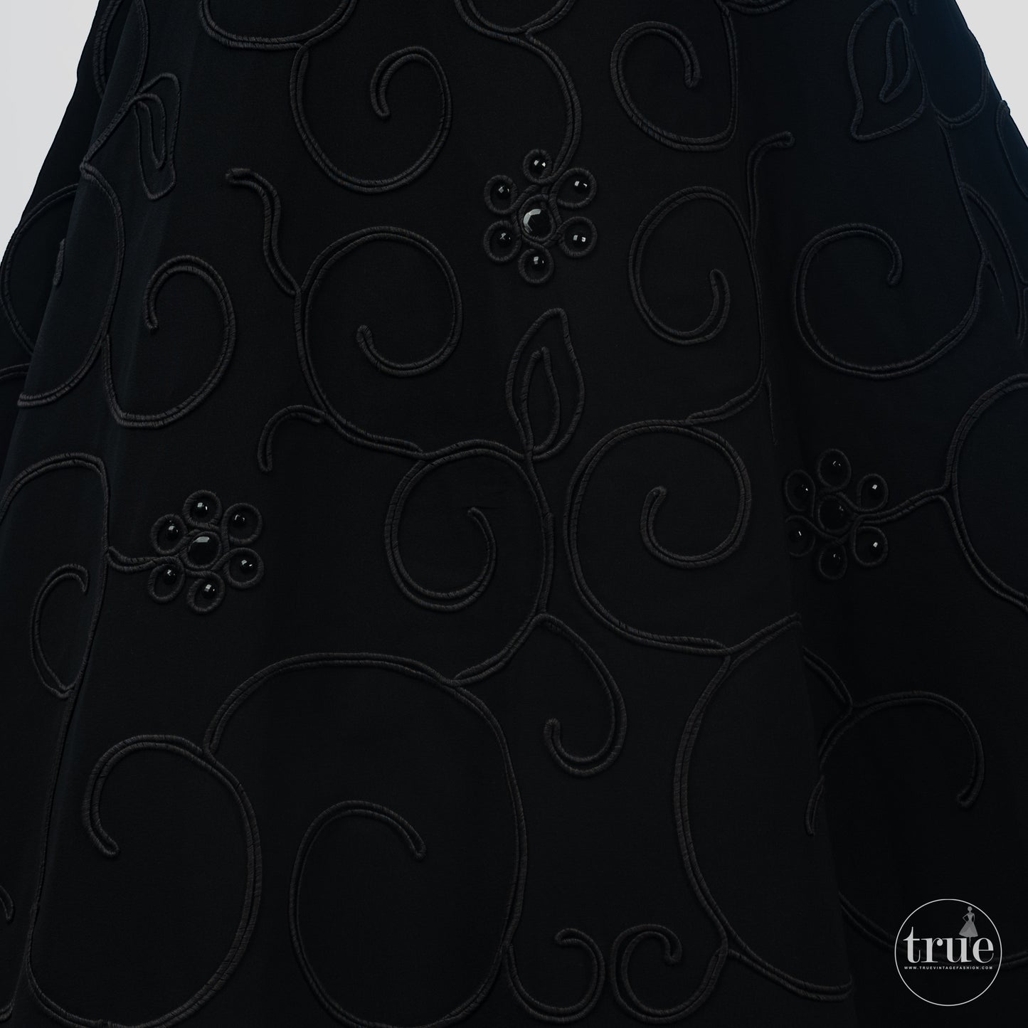 1940’s a Cadillac Original black crepe soutache dress