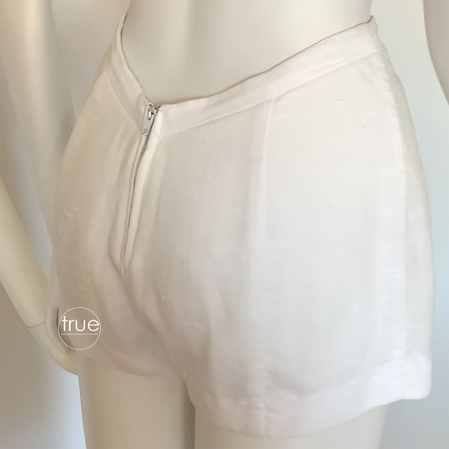 RESERVED vintage 1940's swimsuit playsuit ...rare CALTEX of california white slub booty dip shorts and top