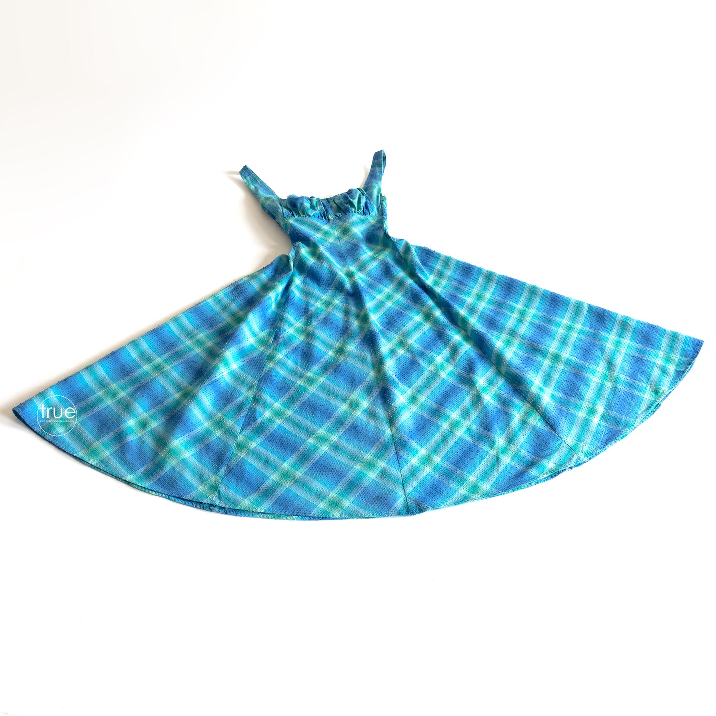 vintage 1950's dress ...summer dream COLE of california gradient madras plaid convertible halter dress