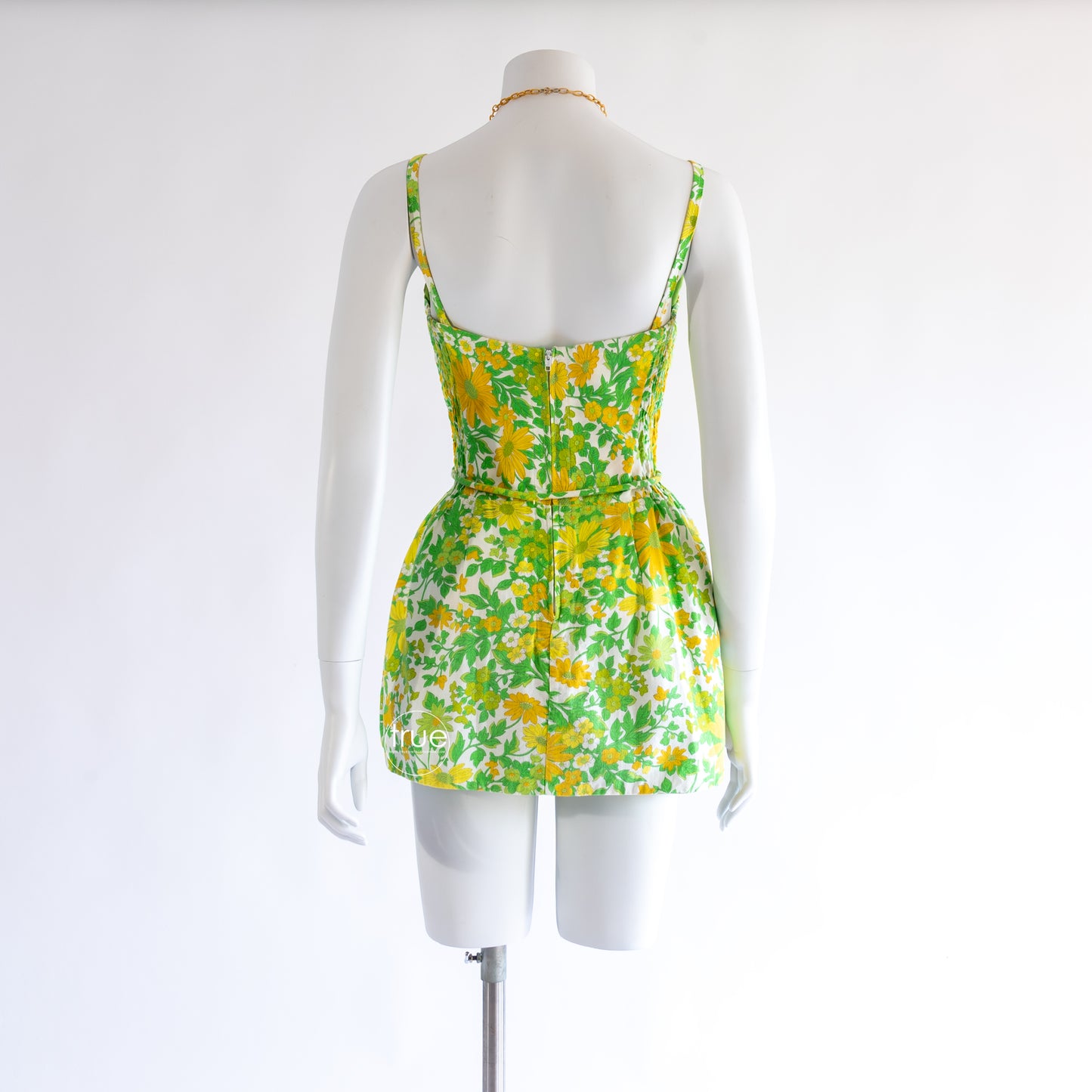 vintage 1960's romper ...fun COLE of California daisy print shorts convertible romper playsuit swimsuit