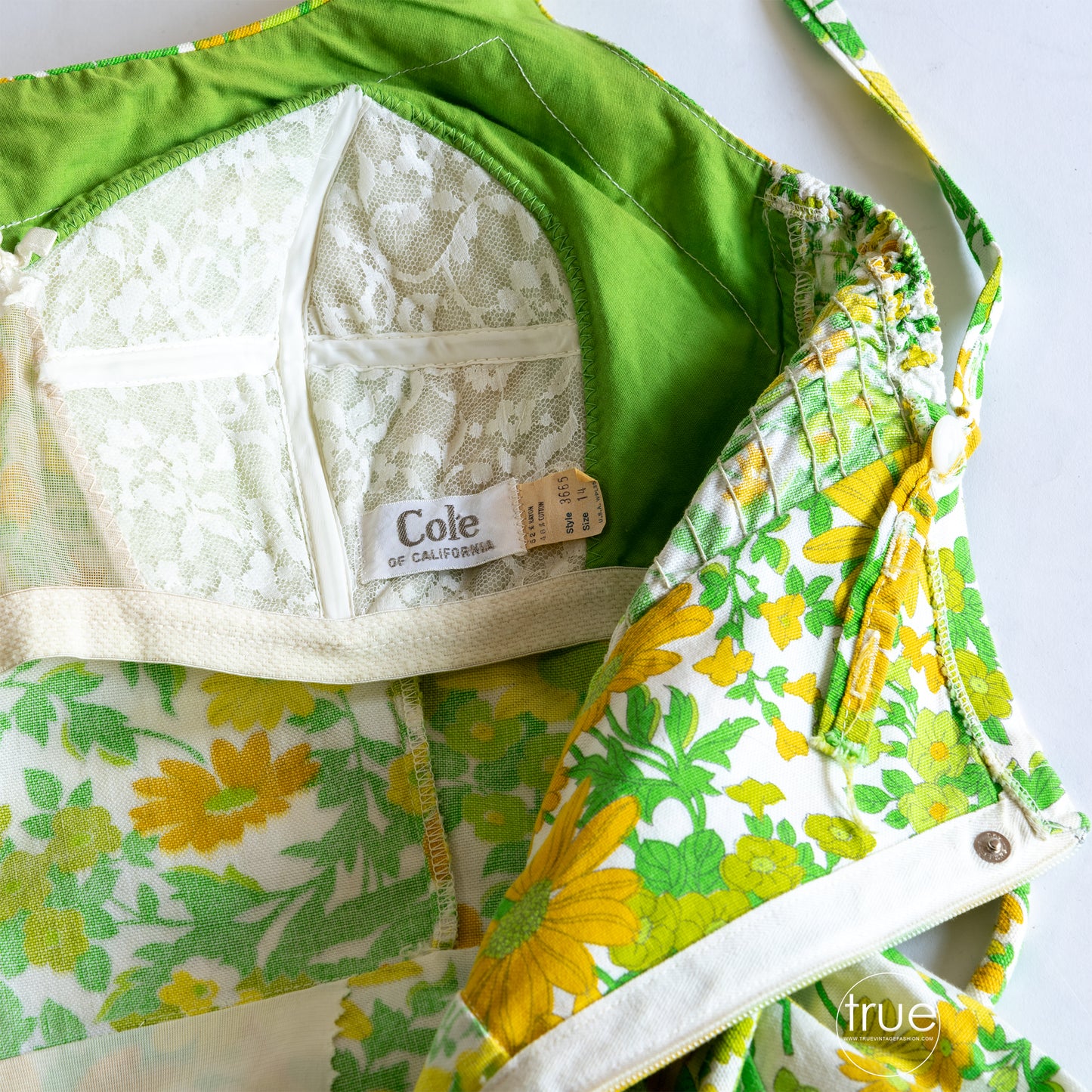 vintage 1960's romper ...fun COLE of California daisy print shorts convertible romper playsuit swimsuit