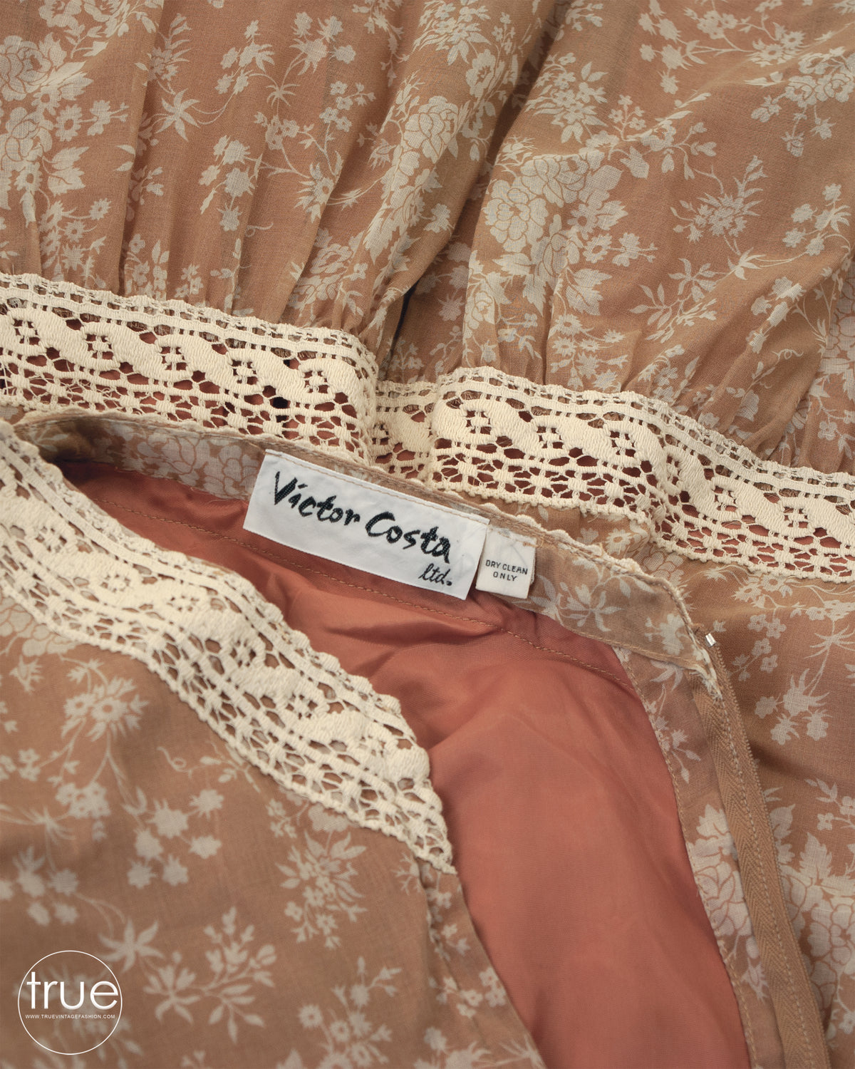 vintage 1970's dress ...designer Victor Costa gunne sax style midi dress