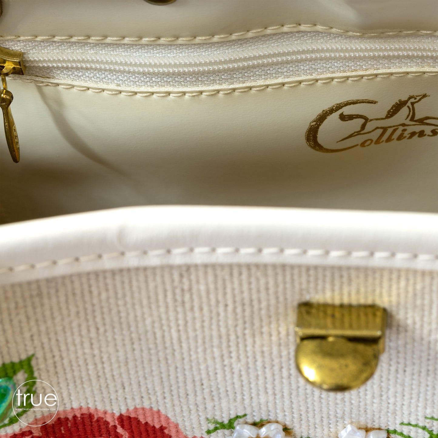 vintage 1960's purse ...deadstock ENID COLLINS of texas jeweled "Radiance" roses purse w/ original tag