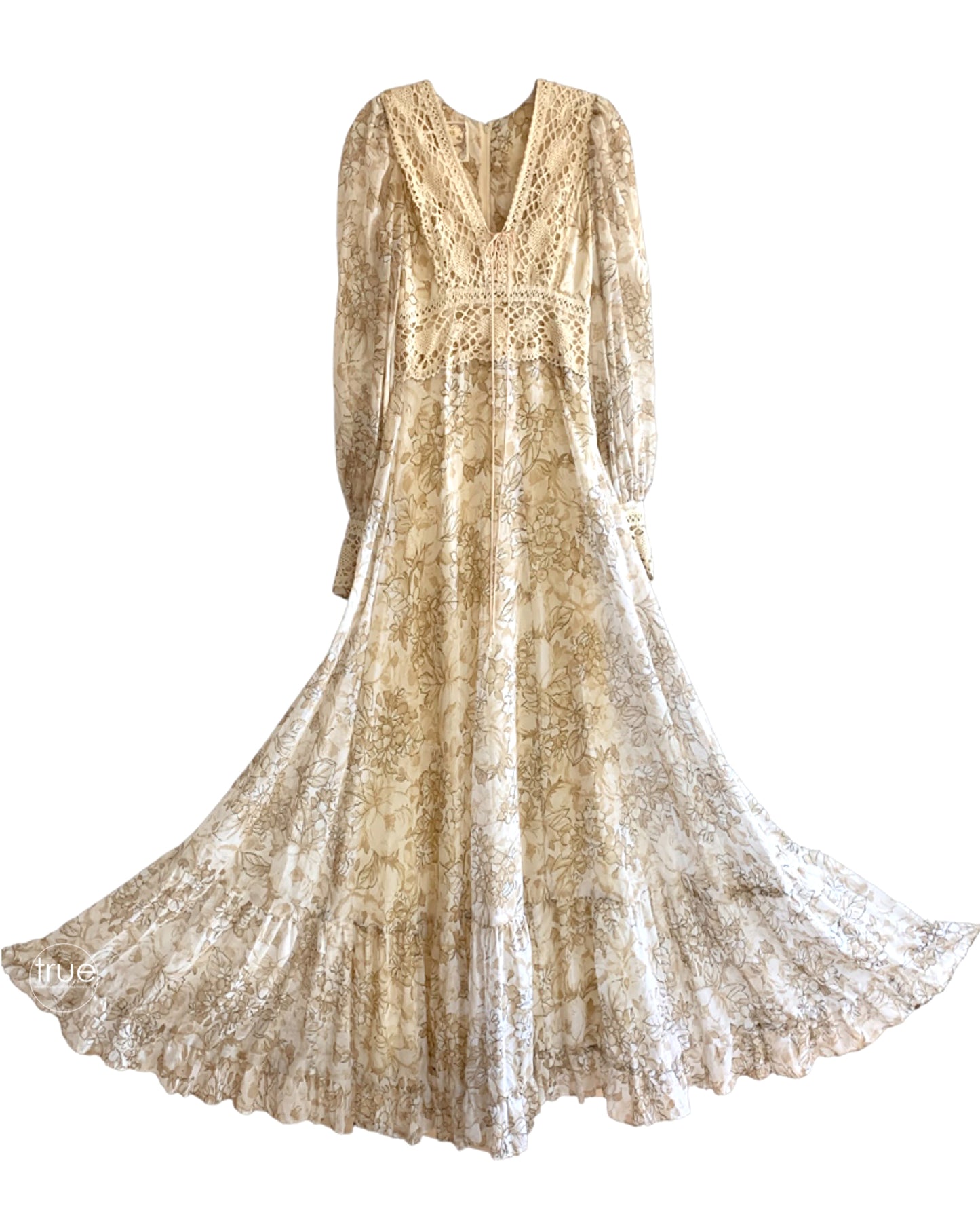 vintage 1970's dress ...gorgeous autumnal GUNNE SAX maxi dress
