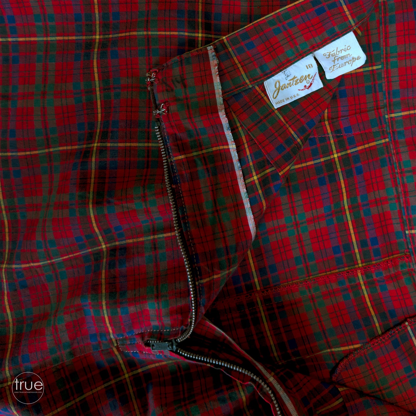 vintage 1940's playsuit ...rare JANTZEN plaid 3pc shorts skirt & top playsuit
