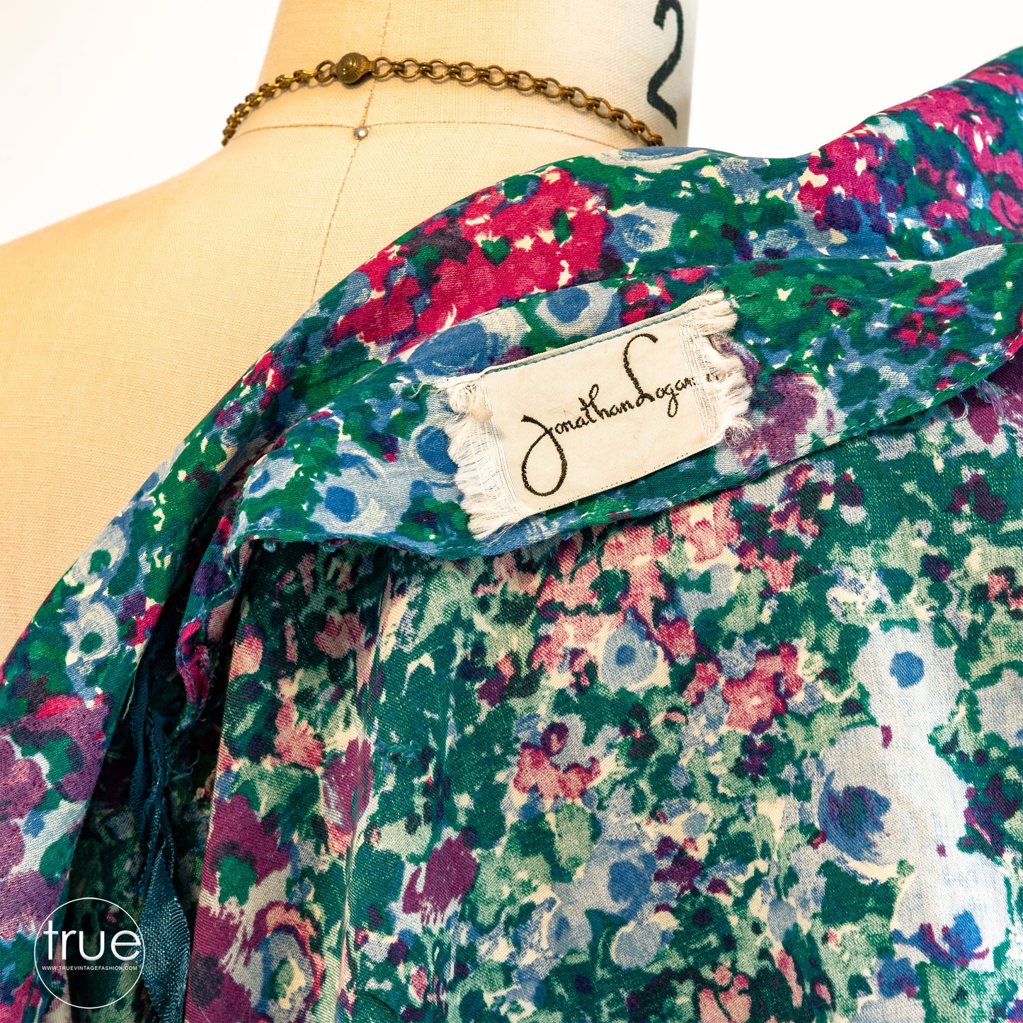 vintage 1950's dress ...pretty JONATHAN LOGAN cotton impressionist floral print dress & bolero