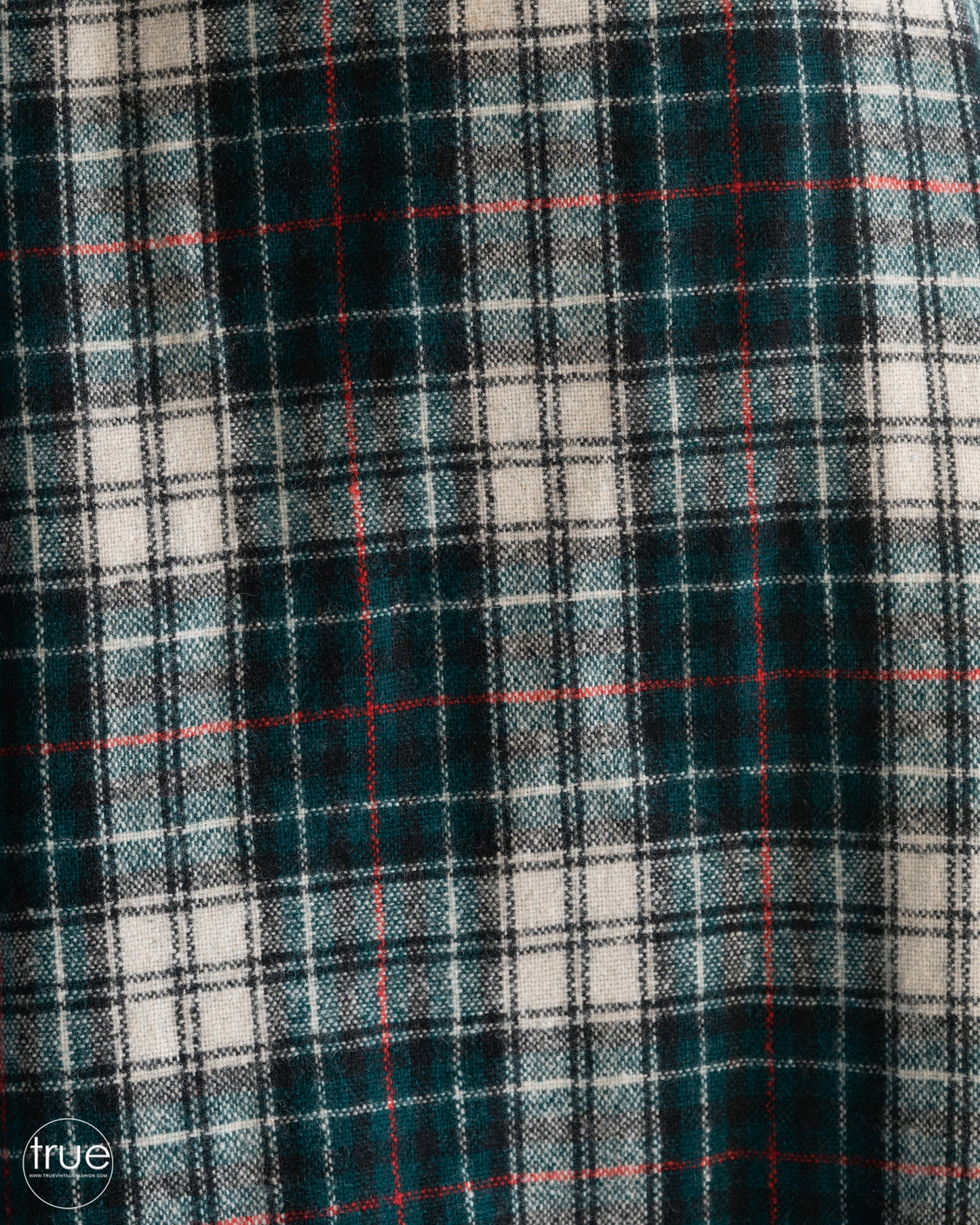 vintage 1970's dress ...classic LANZ Original green tartan plaid pinafore wrap dress