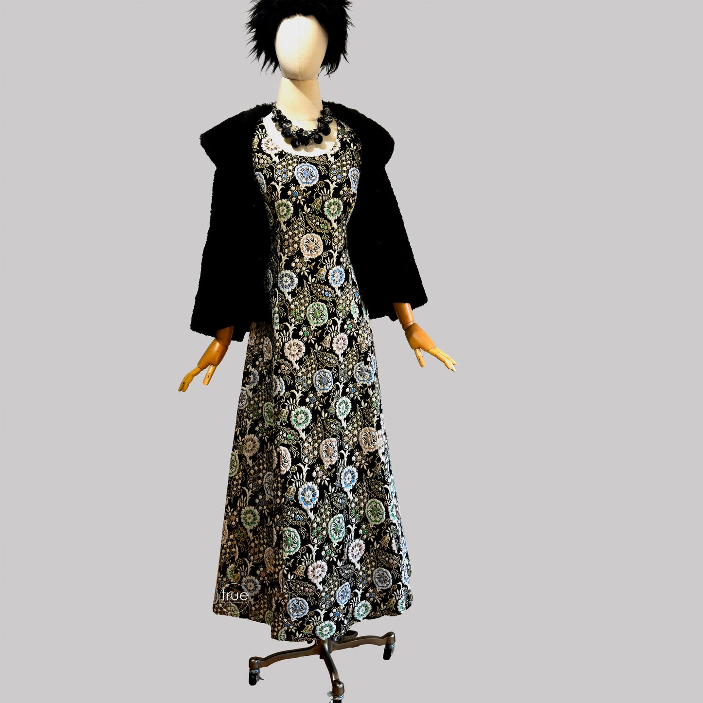 vintage 1960's dress ...magical rich metallic brocade midi dress
