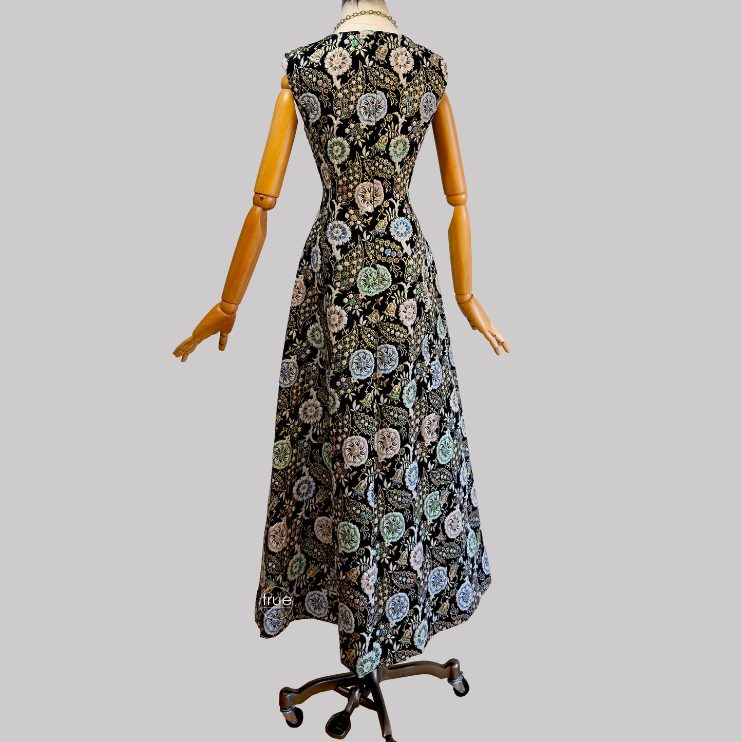 vintage 1960's dress ...magical rich metallic brocade midi dress