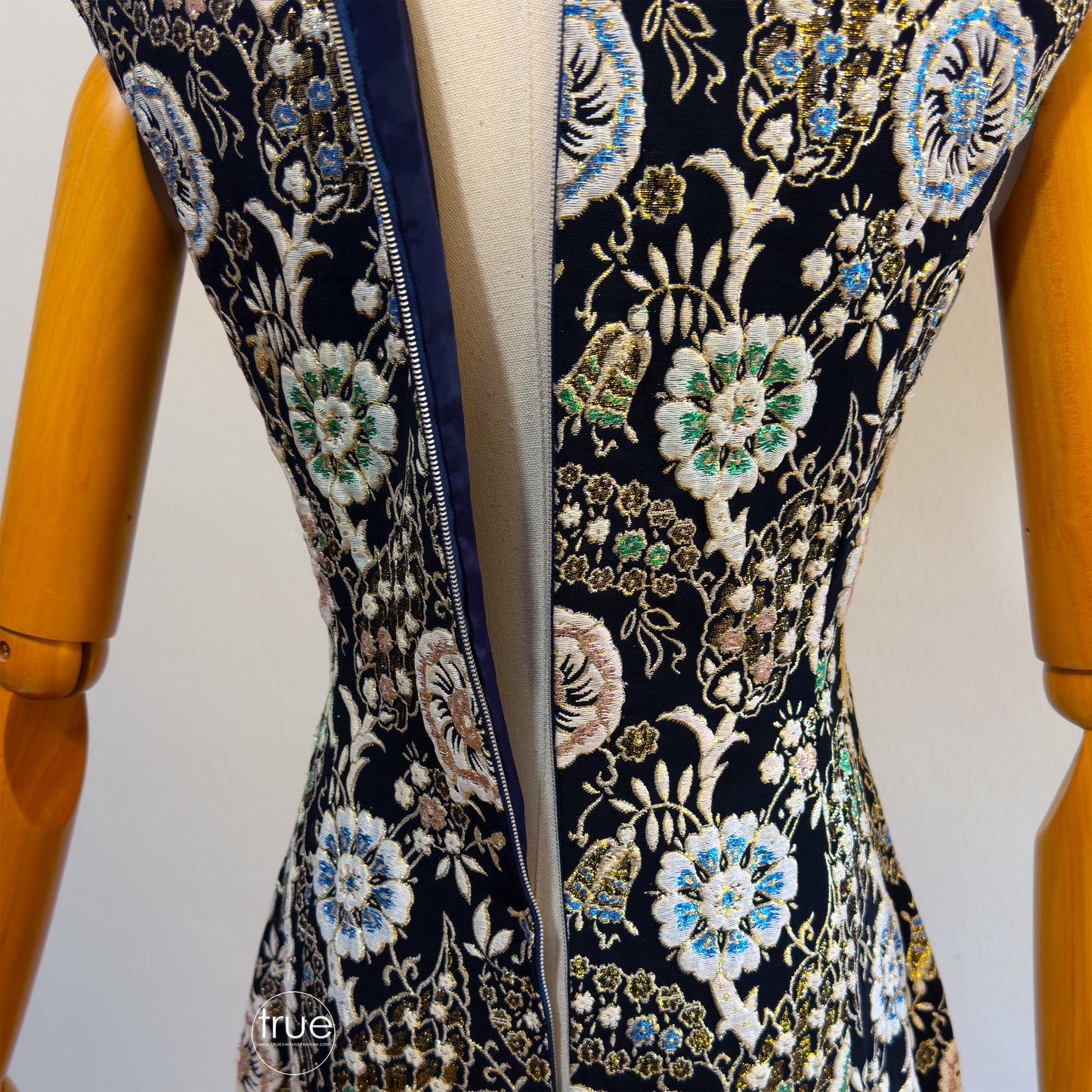 vintage 1960's dress ...magical rich metallic brocade midi dress
