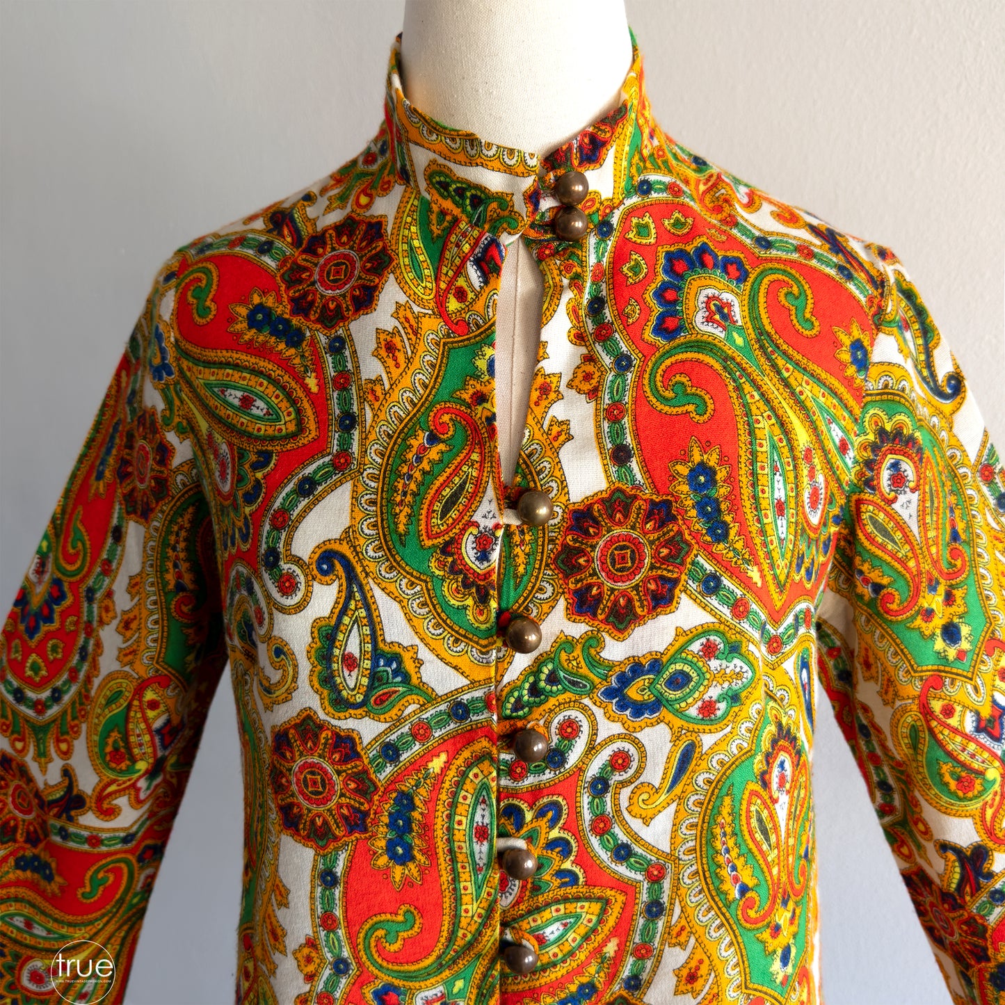 vintage 1960's dress ...magical woodstock era psychedelic paisley tunic mini dress