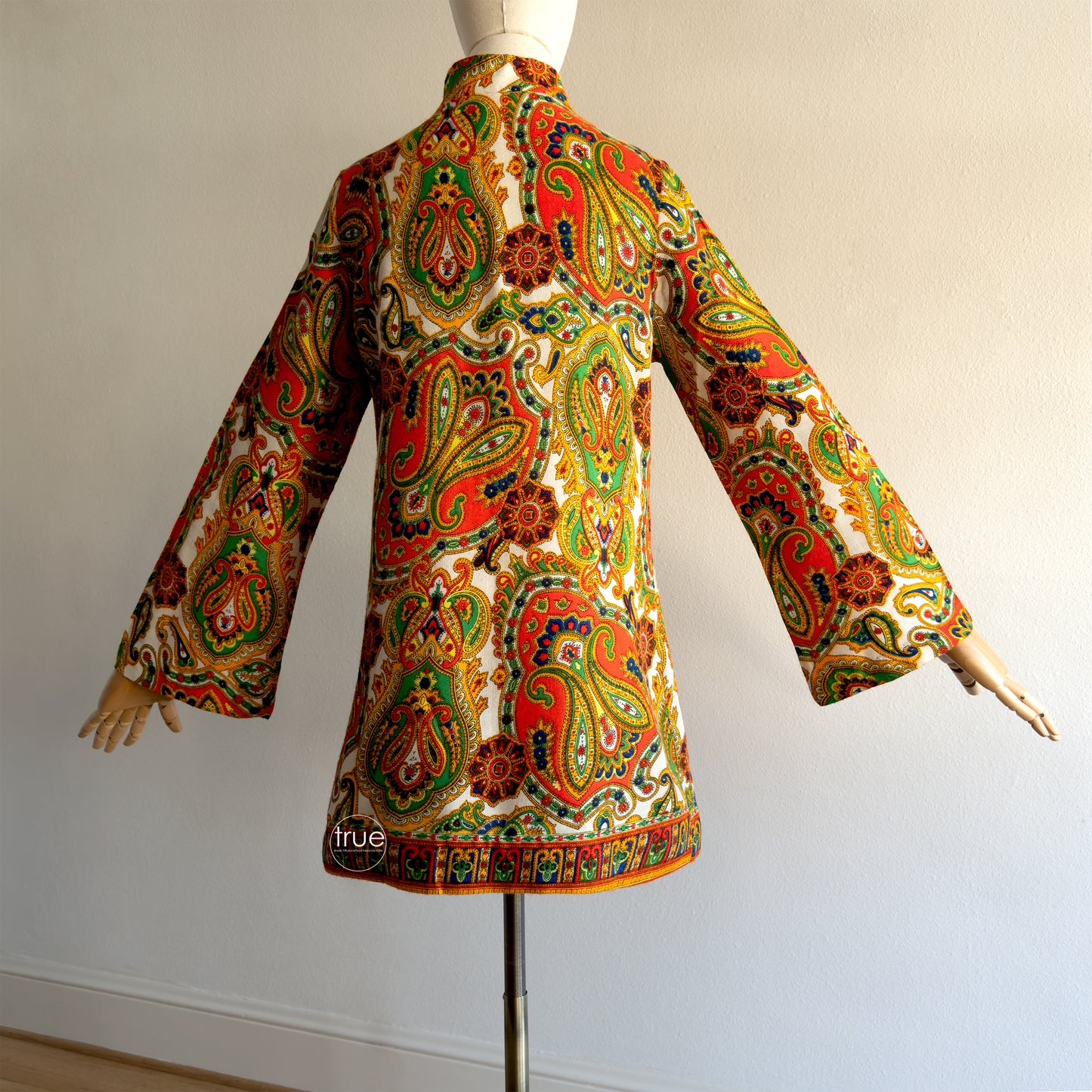 vintage 1960's dress ...magical woodstock era psychedelic paisley tunic mini dress