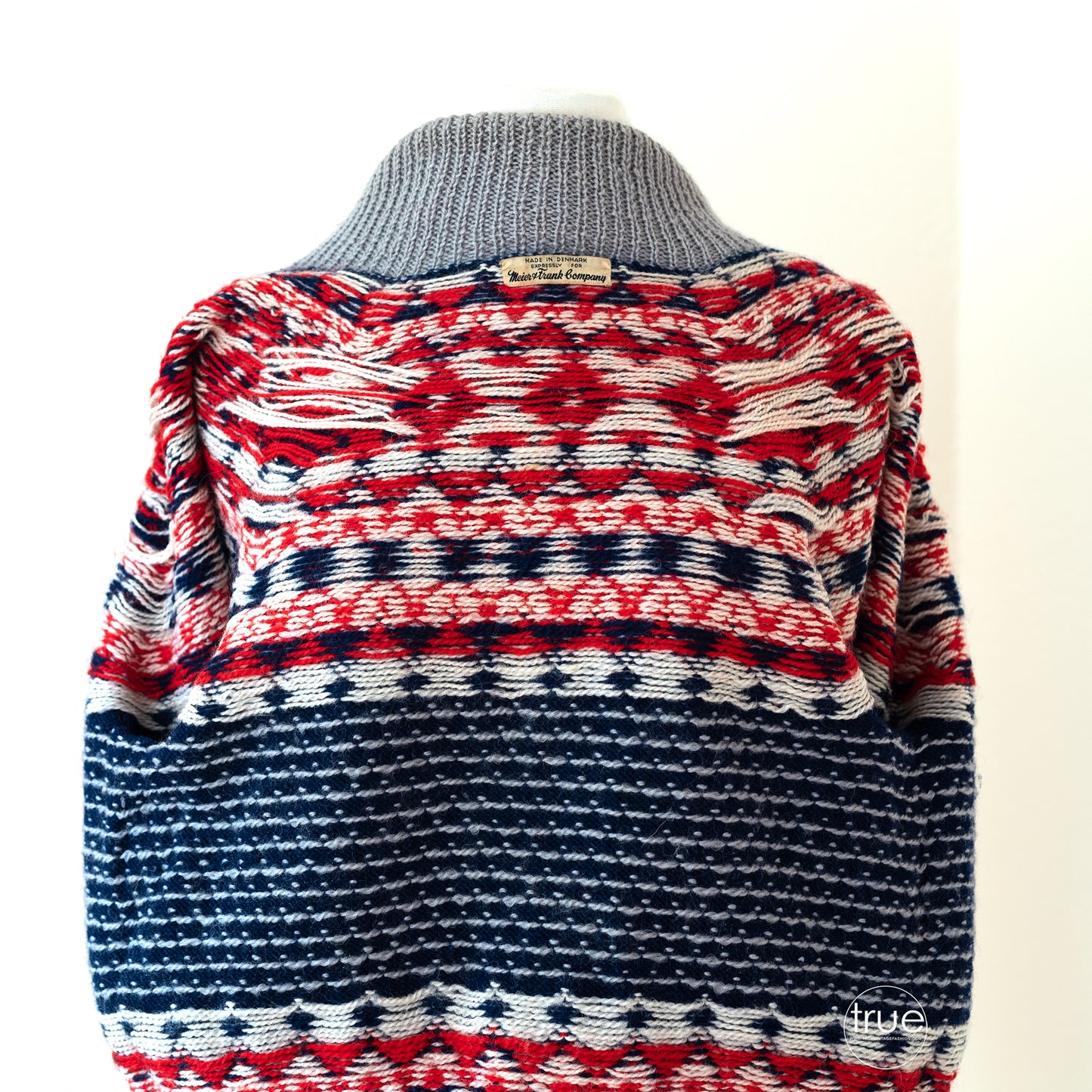vintage 1940's sweater ...classic danish Paul Mage for Meier & Frank ski sweater