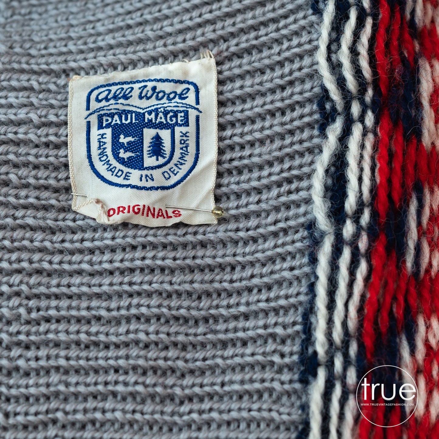 vintage 1940's sweater ...classic danish Paul Mage for Meier & Frank ski sweater