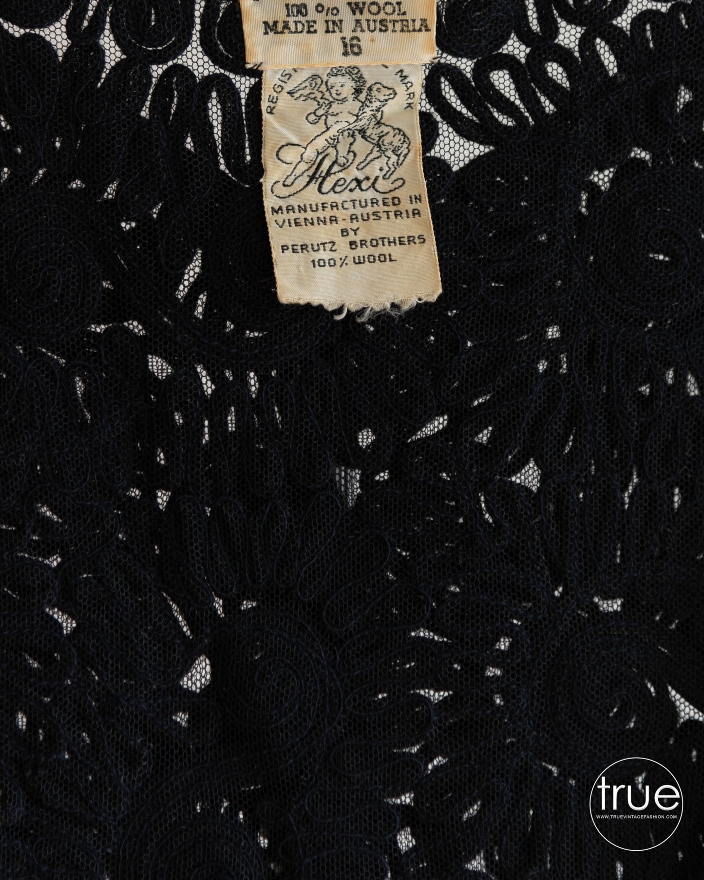 vintage 1950's dress ...gorgeous Hexi by Perutz Brothers wool ribbon dress