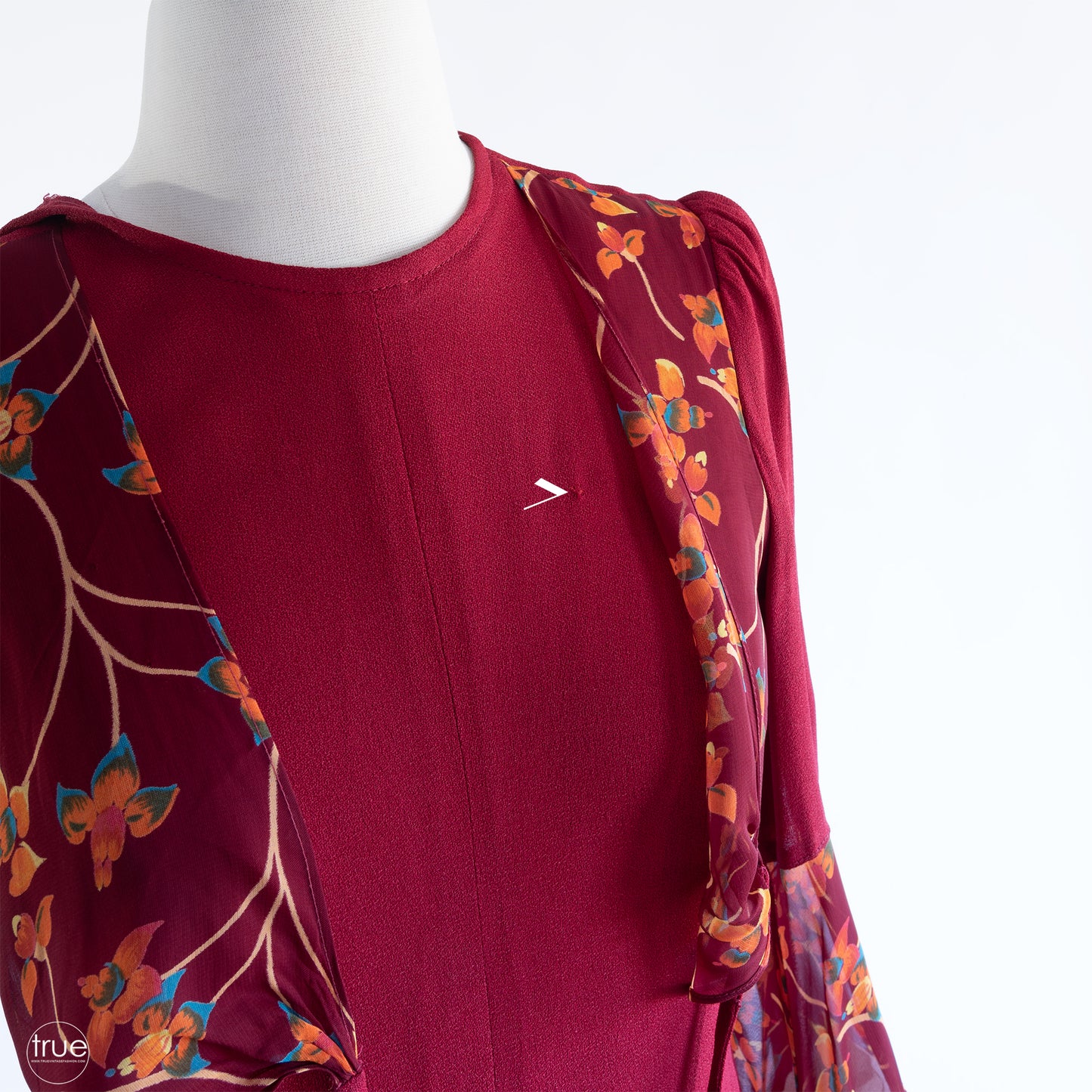 vintage 1960's dress ...beautiful RADLEY of London cranberry moss crepe dress