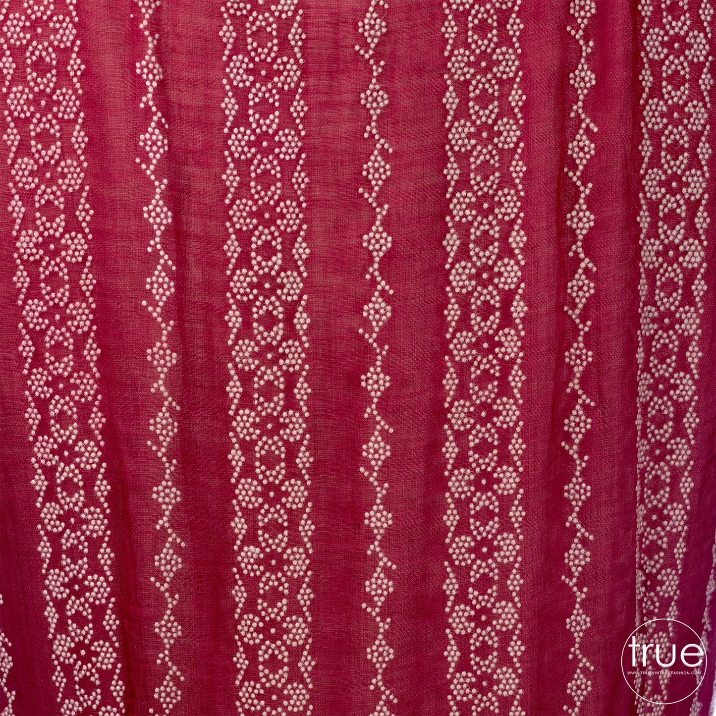 vintage 1930's dress ...flocked cranberry organza semi-sheer midi dress