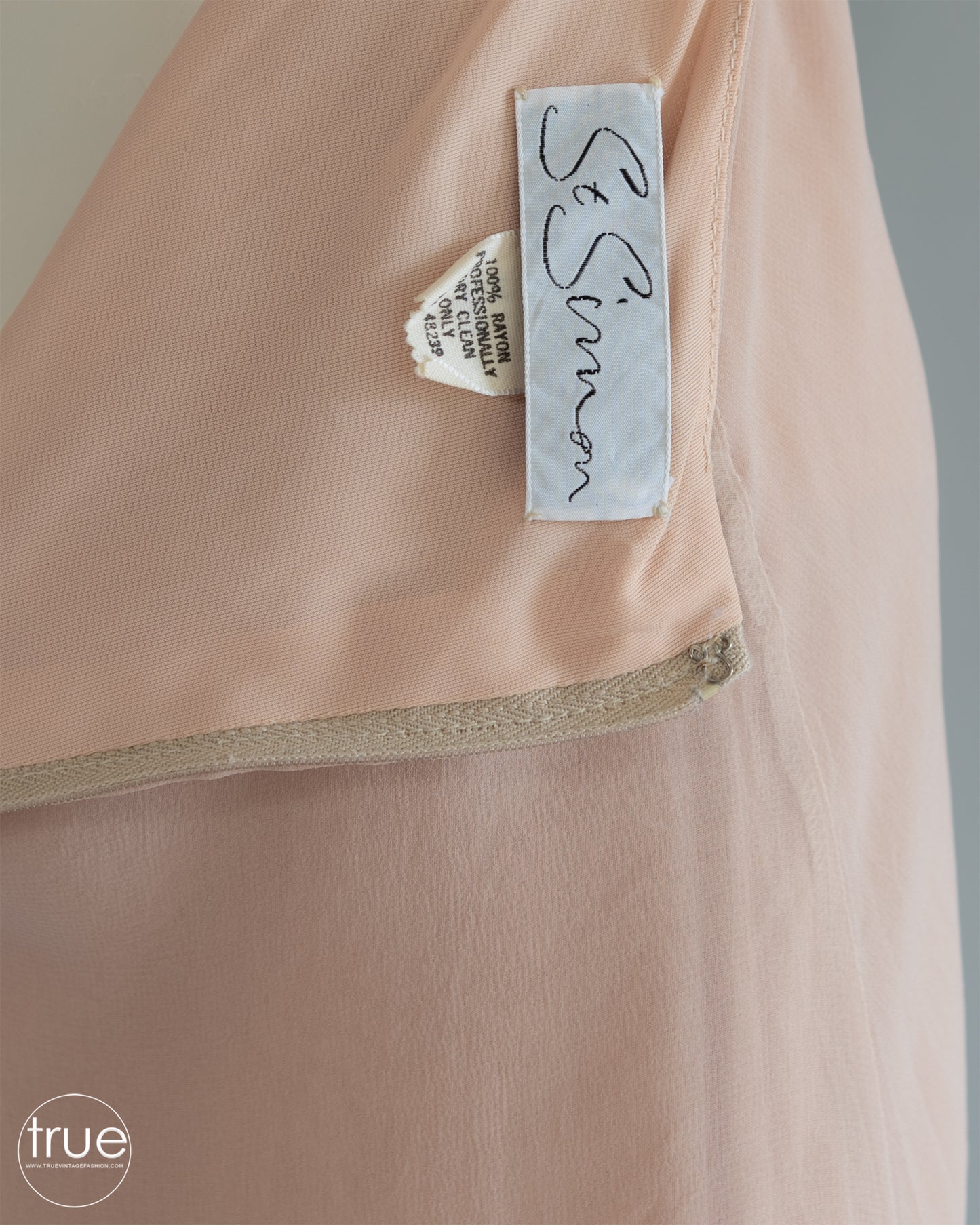 vintage 1970's dress ...ethereal St. Simon nude chiffon watercolor floral halter dress & shawl