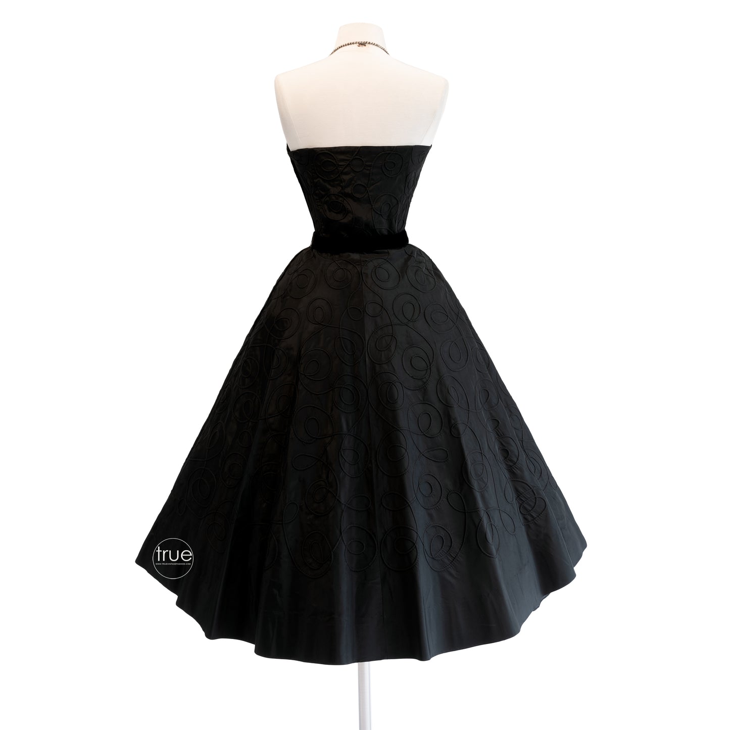 vintage 1950's dress ...classic Suzy Perette black corded full skirt dress & bolero