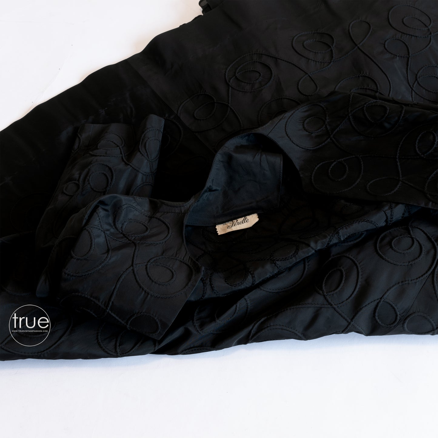 vintage 1950's dress ...classic Suzy Perette black corded full skirt dress & bolero