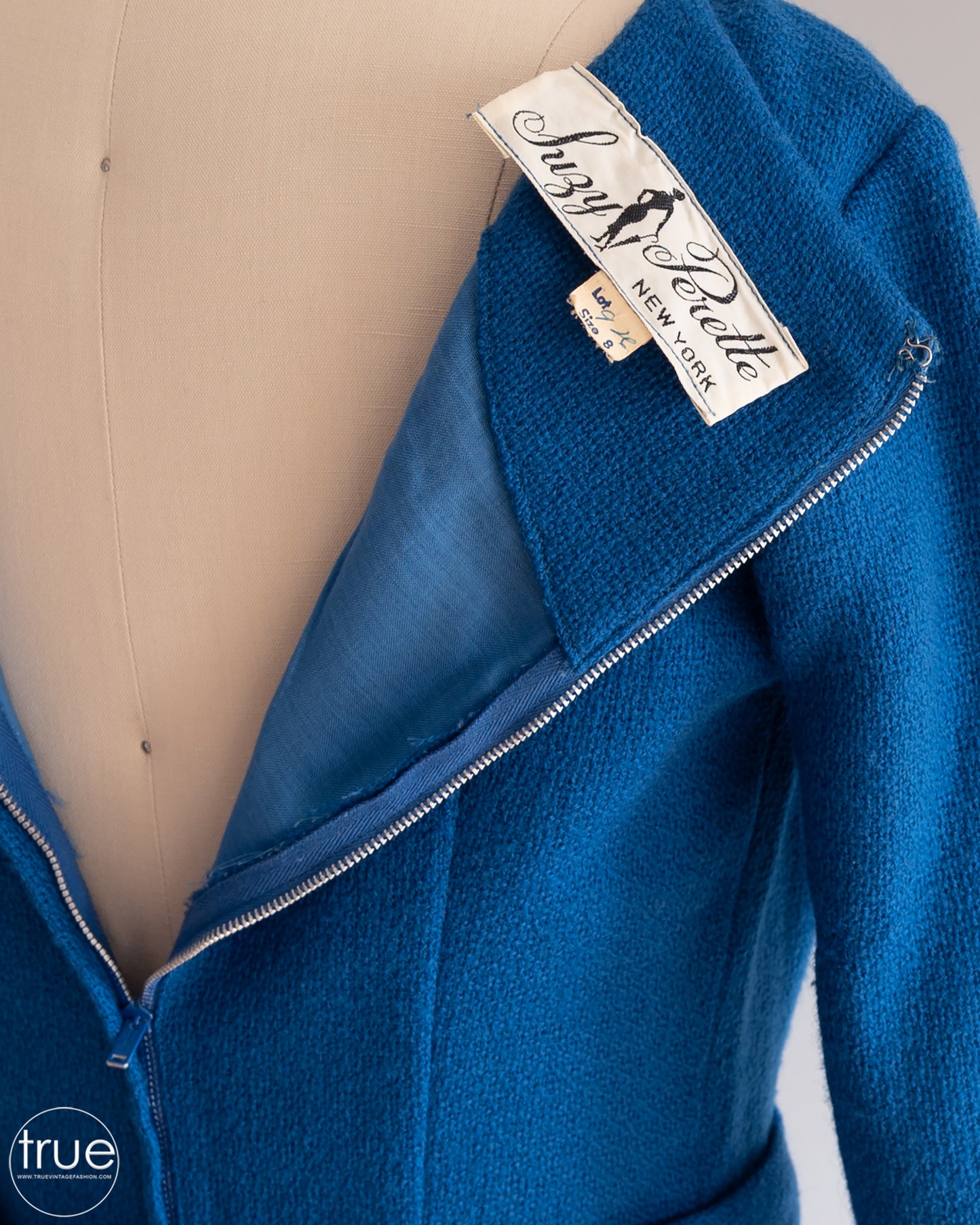 vintage 1960's dress ...timeless Suzy Perette blue bouclé dress