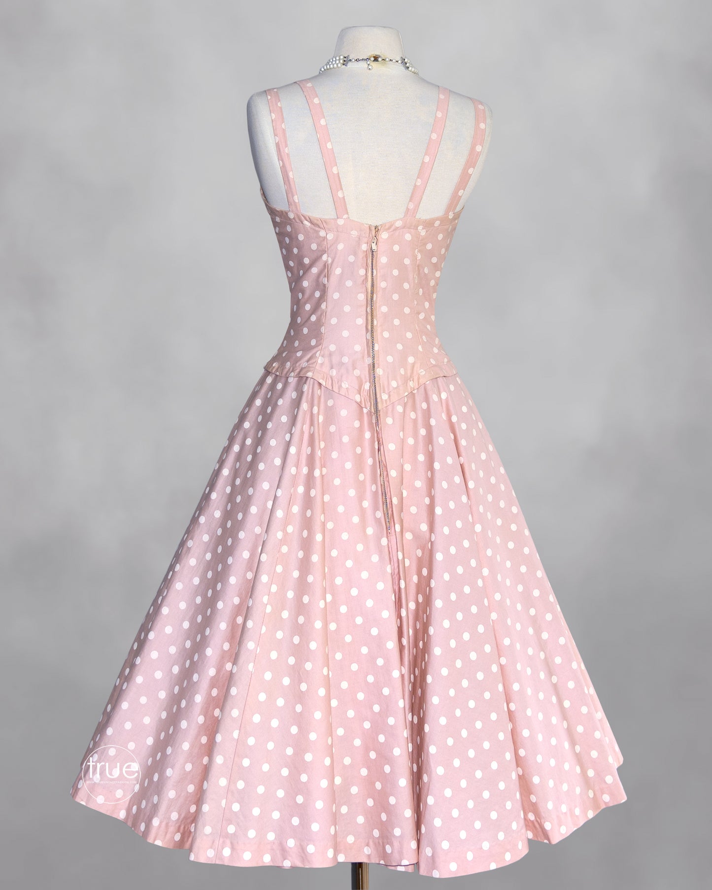 vintage 1950's dress ...classic beauty Suzy Perette new york pink polka dot dress & jacket