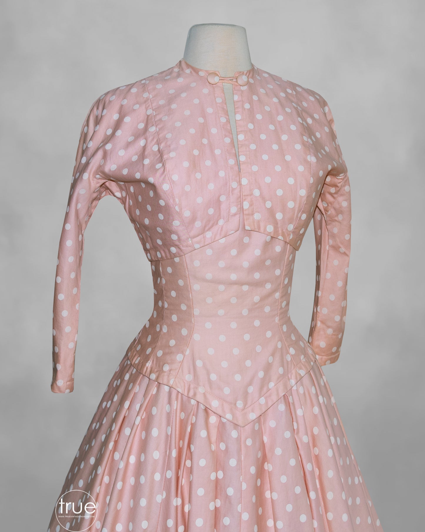 vintage 1950's dress ...classic beauty Suzy Perette new york pink polka dot dress & jacket