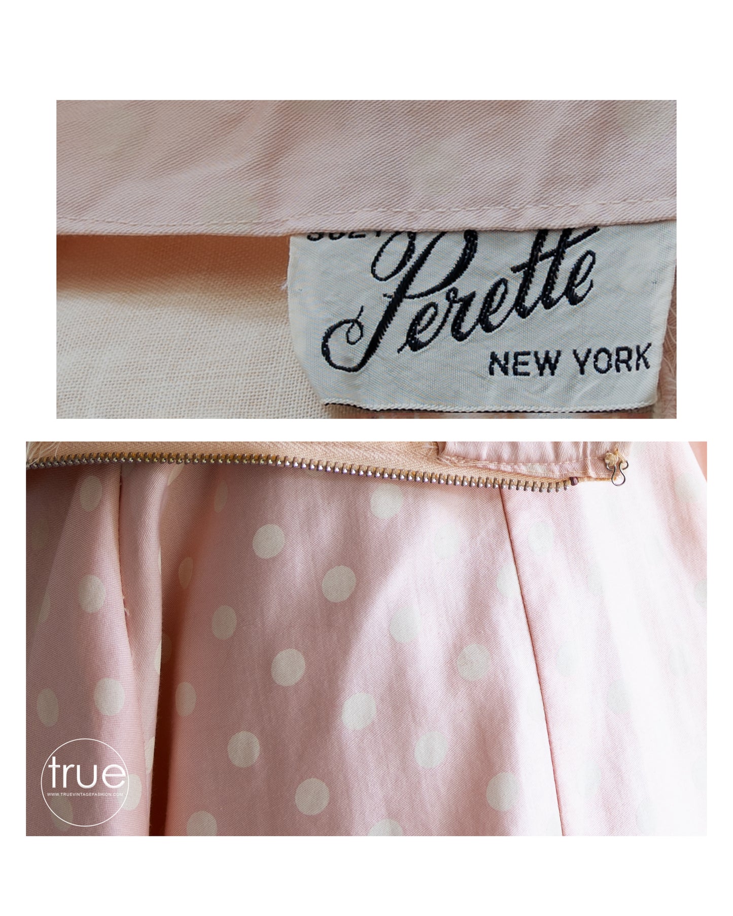 vintage 1950's dress ...classic beauty Suzy Perette new york pink polka dot dress & jacket