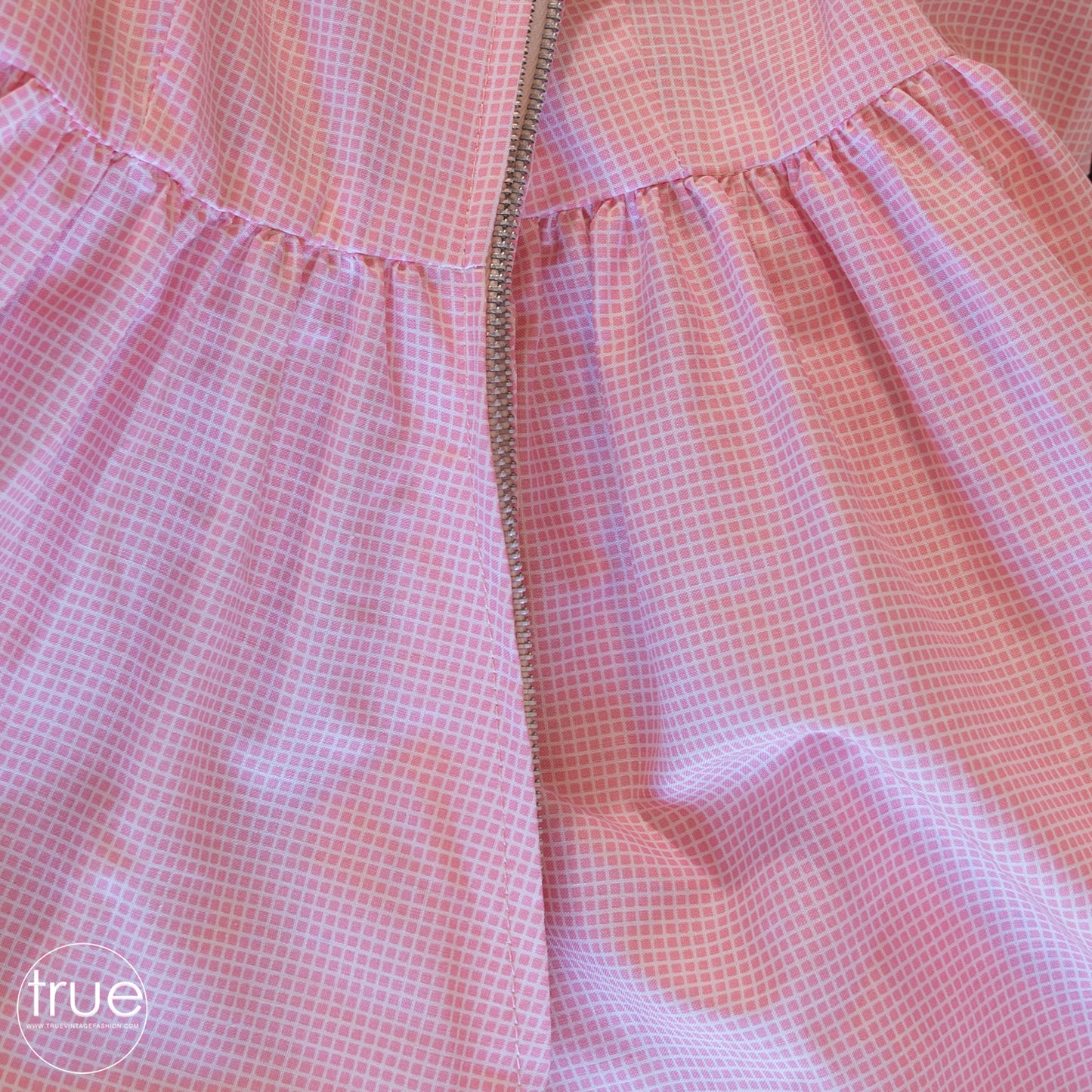 vintage 1950's dress ...deadstock Toby Lane pink checked cotton dress