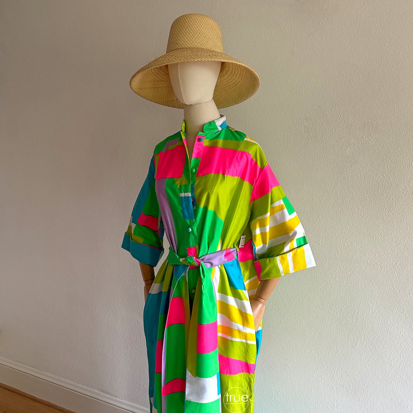 vintage 1970's caftan ...deadstock Penthouse Gallery CATHERINE OGUST cotton kaftan never worn