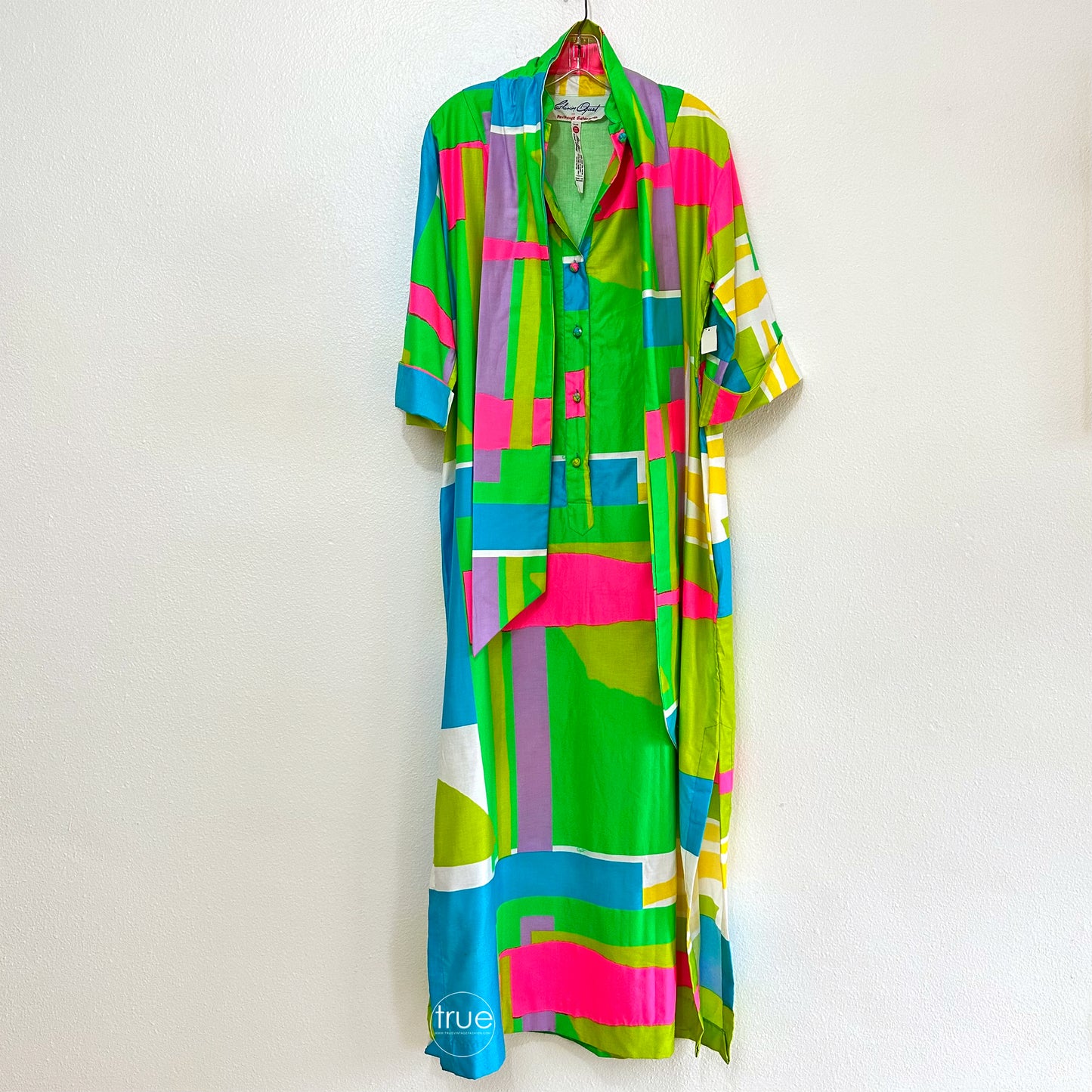 vintage 1970's caftan ...deadstock Penthouse Gallery CATHERINE OGUST cotton kaftan never worn