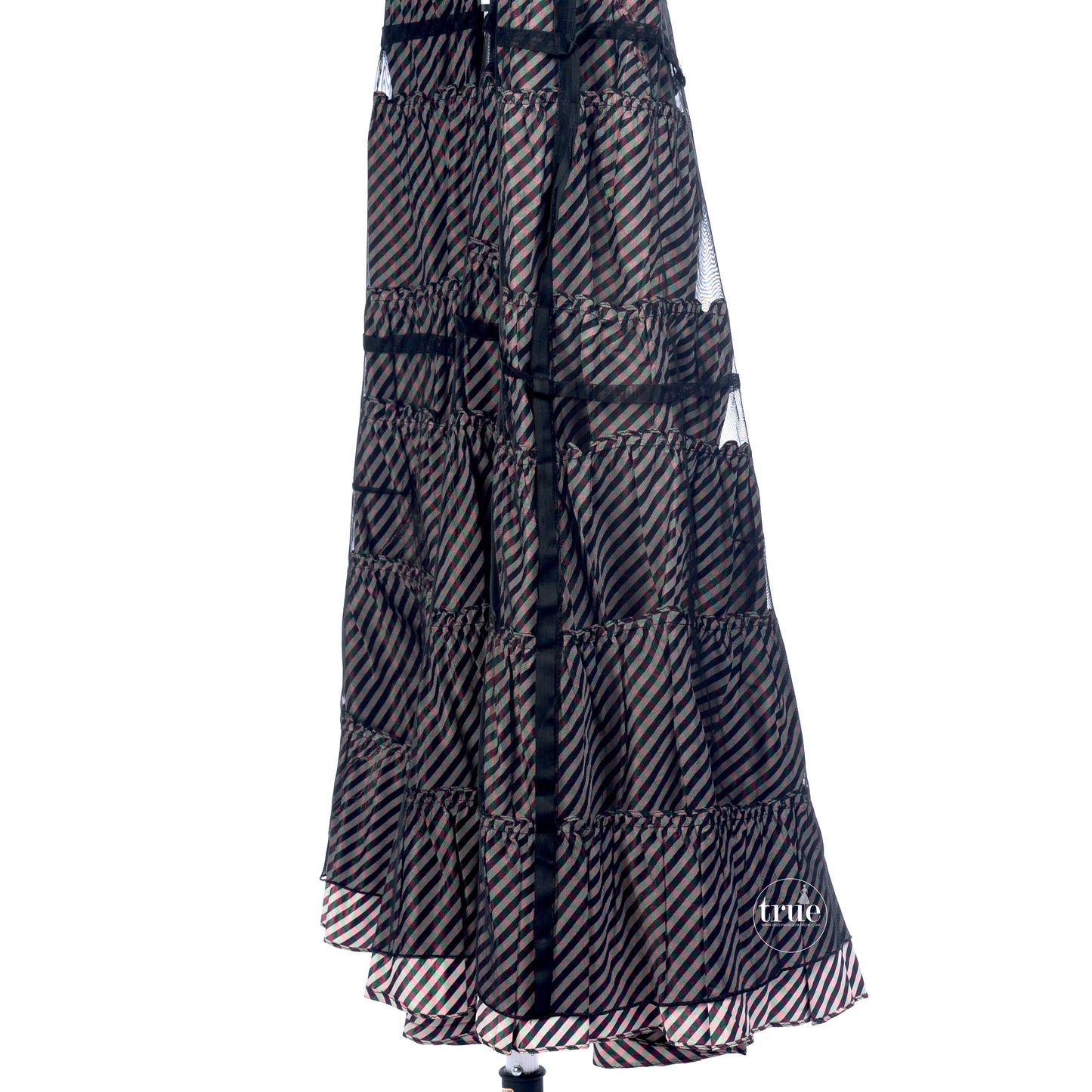 vintage 1930's dress ...black velvet & taffeta layers dress