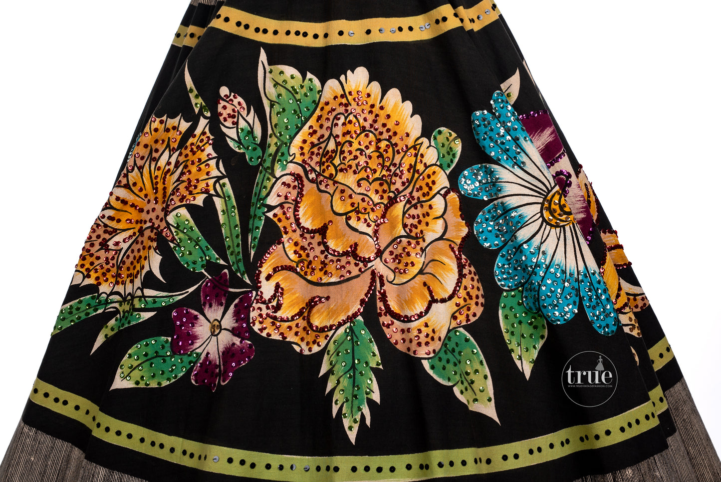 1940's MEXICAN hand-painted halter dress