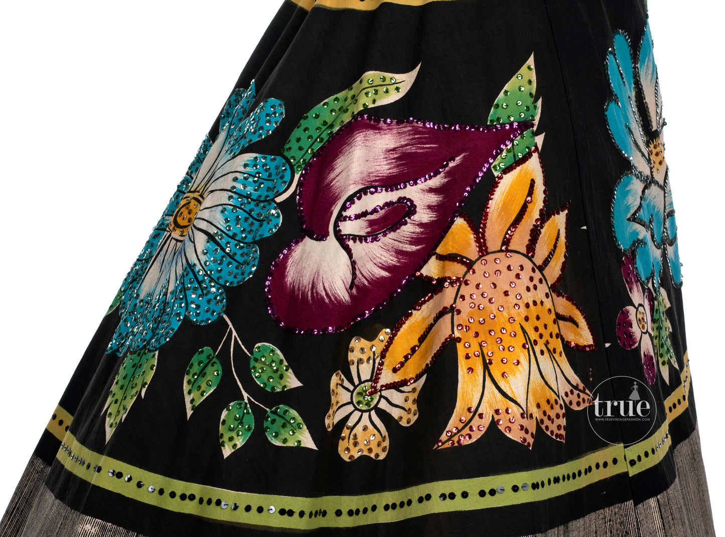 1940's MEXICAN hand-painted halter dress