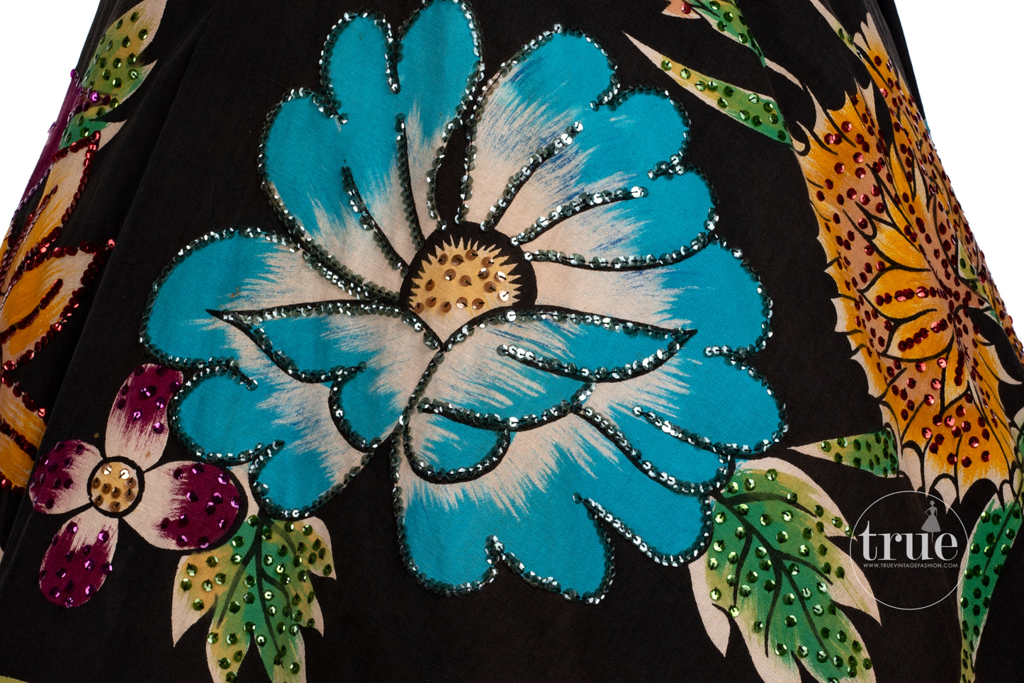 1940's MEXICAN hand-painted halter dress
