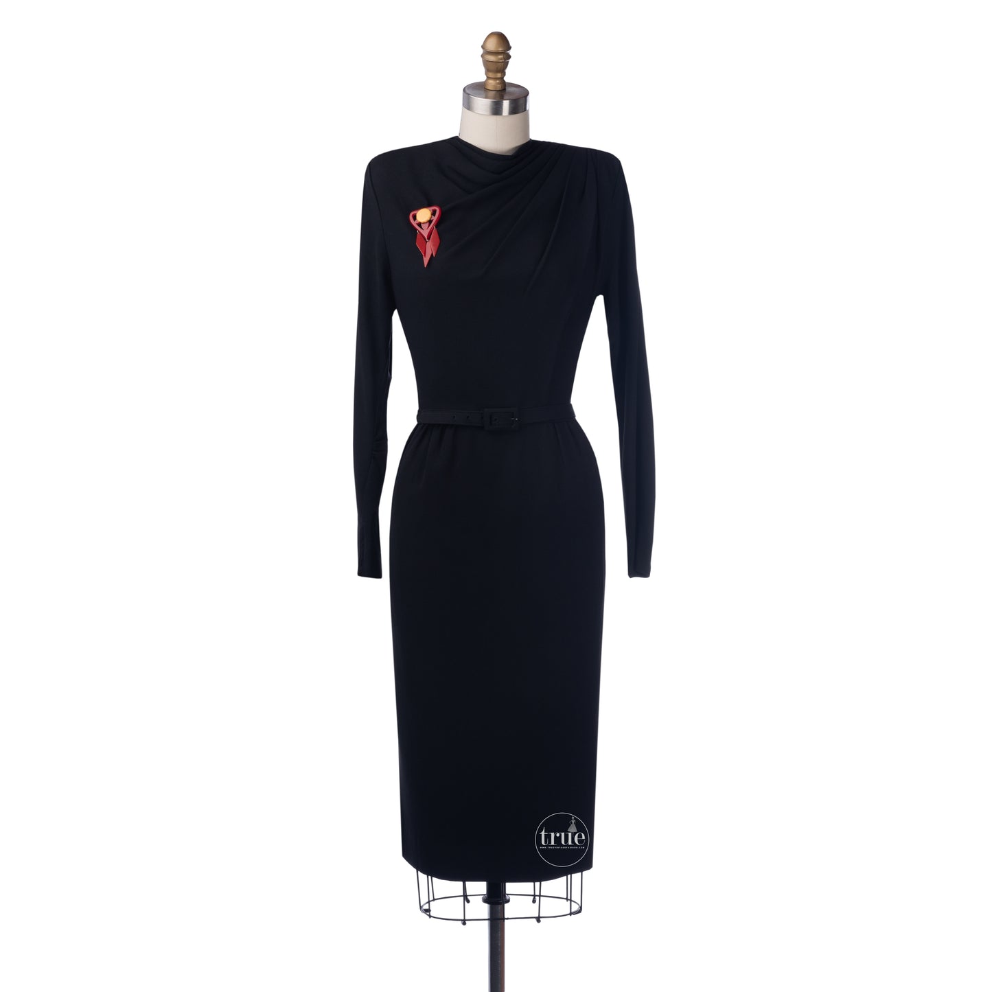 vintage 1940's deco draped dress