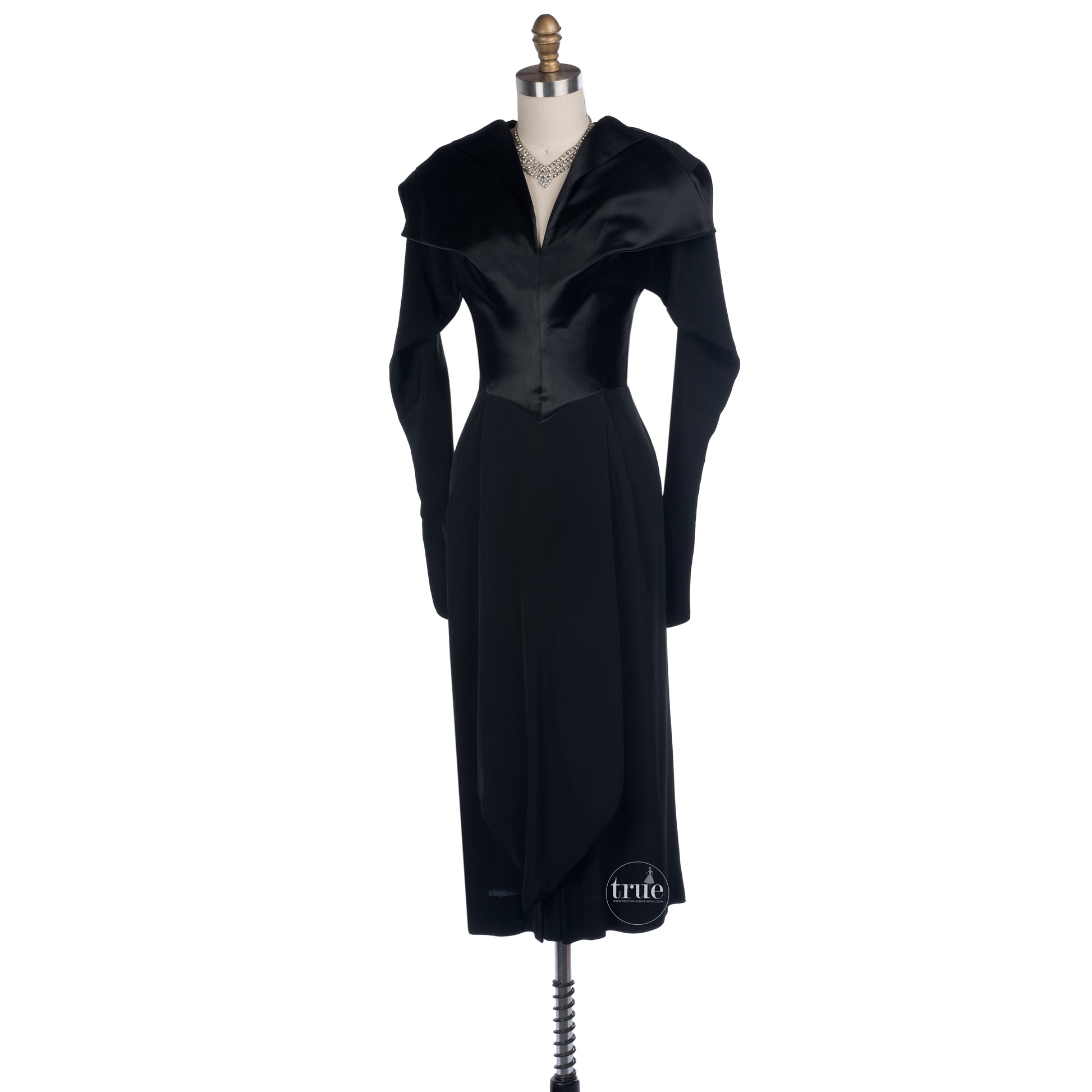 true vintage film noir dress