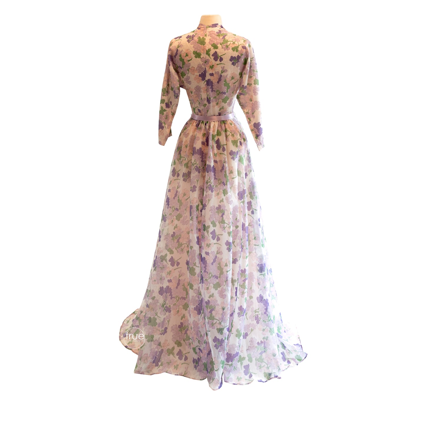 vintage 1940's dress ...ethereal floaty spring floral dressing gown unworn
