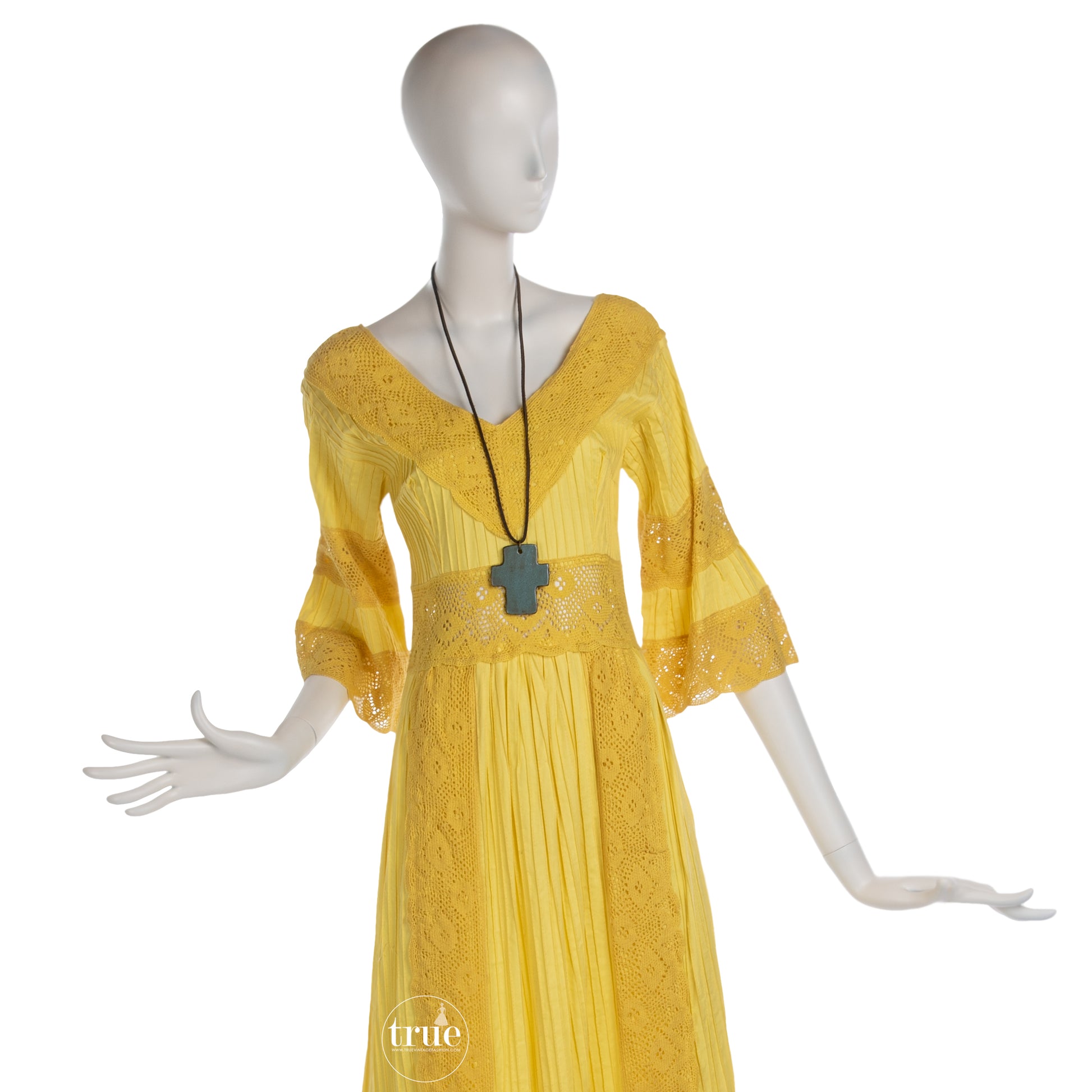 1960's yellow mexican maxi dress Traven7's True Vintage Fashion 1960's yellow mexican maxi dress Traven7's True Vintage Fashion