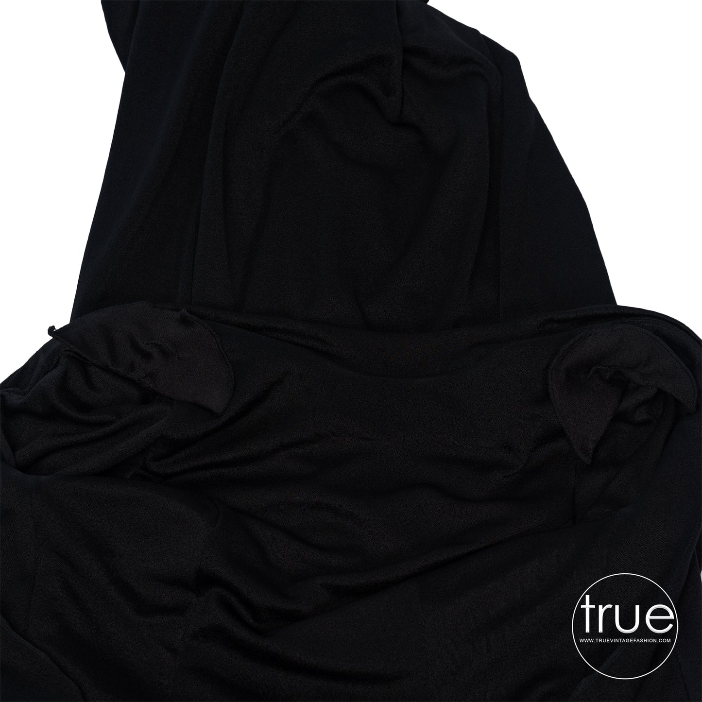 vintage 1960's dress ...couture designer Luis Estévez black draped backless cocktail dress