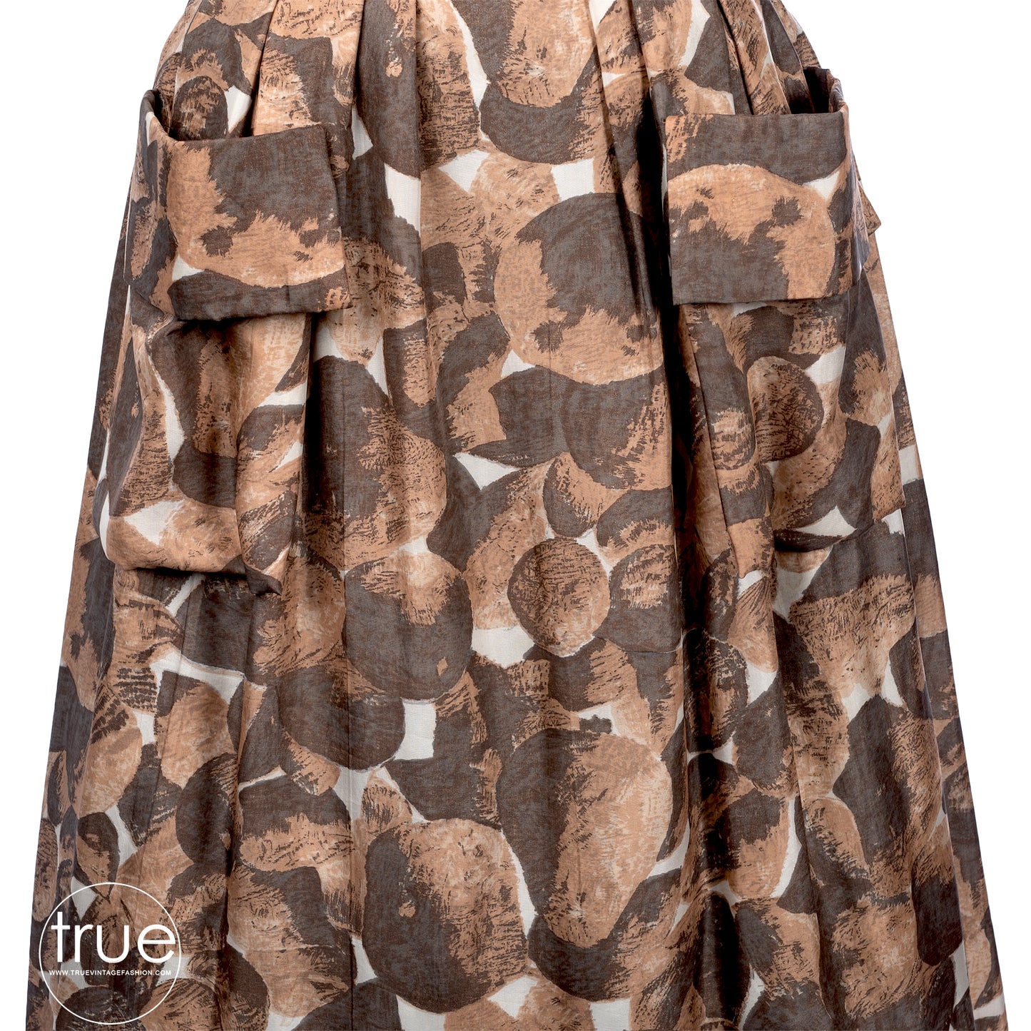 vintage 1950's dress ...autumn bounty Gigi Young impressionist print dress w/POCKETS!